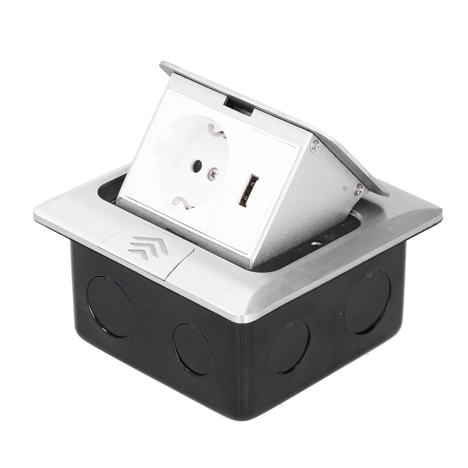 Floor Electrical Outlet Embedded Pop Up Socket Box EU Standard USB Power - Bild 25 von 30