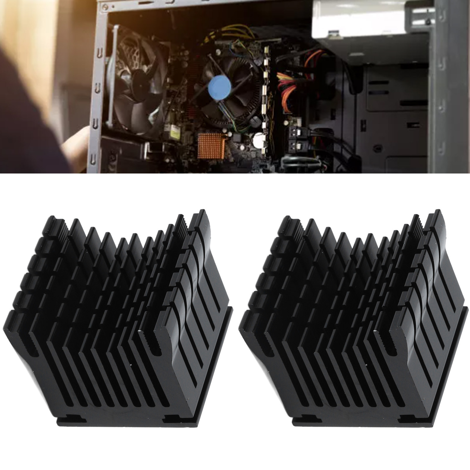 2Pcs Aluminium Heatsink Cooler South North Bridge Chipset Single Cooling - Bild 18 von 18