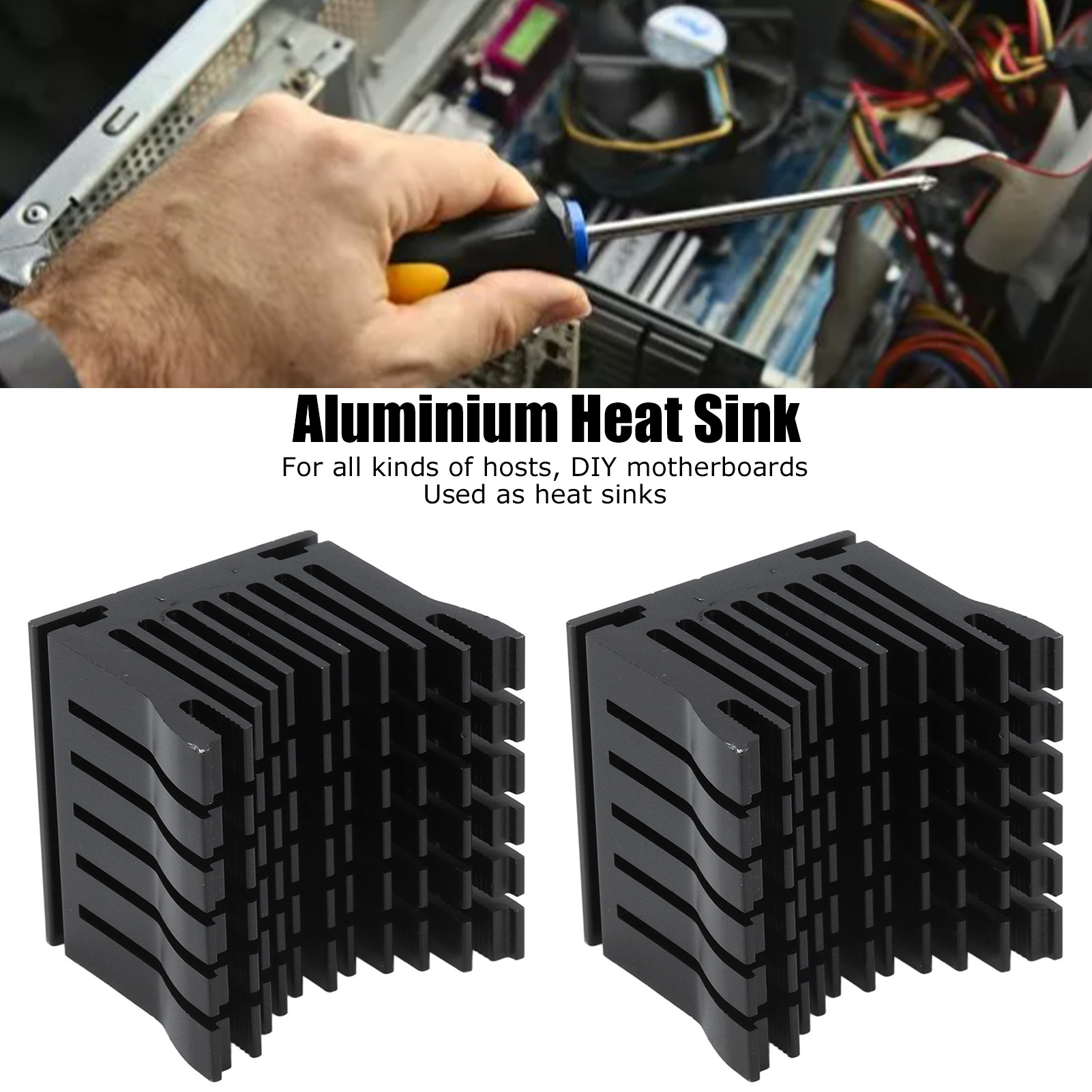 2Pcs Aluminium Heatsink Cooler South North Bridge Chipset Single Cooling♡ - Afbeelding 18 van 18