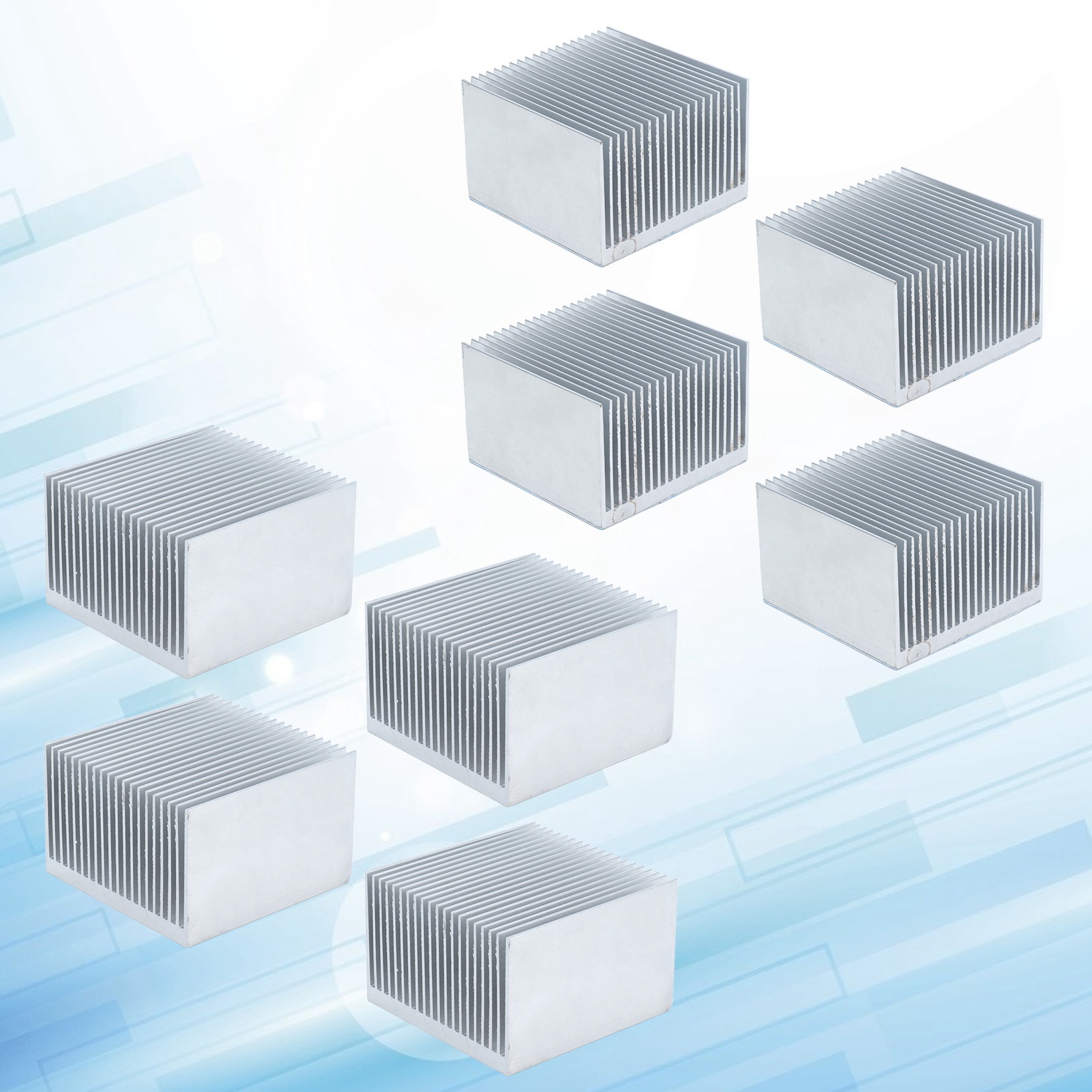 4Pcs Cooling Fins Heatsink Radiator Heat Sink For CPU Module 60x60x39mm♡ - Afbeelding 12 van 13
