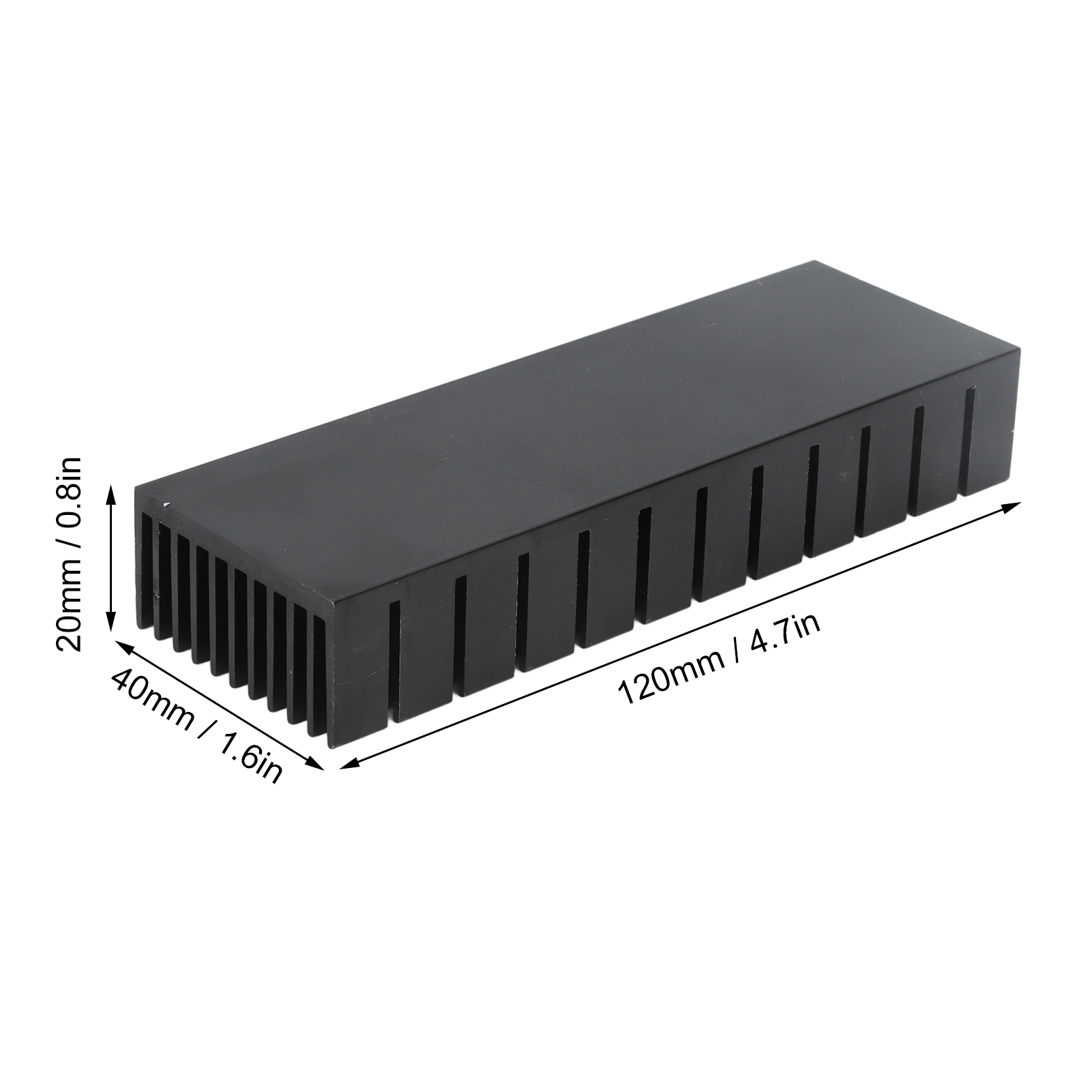 2Pcs Cooling Fins Power Radiator Slotted Heatsink Kit 120x40x20mm♡ - Afbeelding 26 van 29