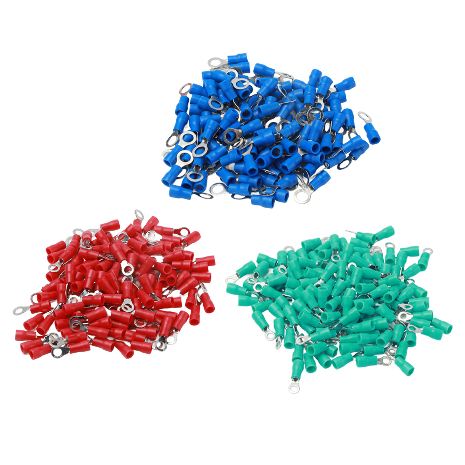 100x Pre Insulated Ring Crimp Terminals Copper PVC Wire Connector AWG 22‑16 - Picture 29 of 33