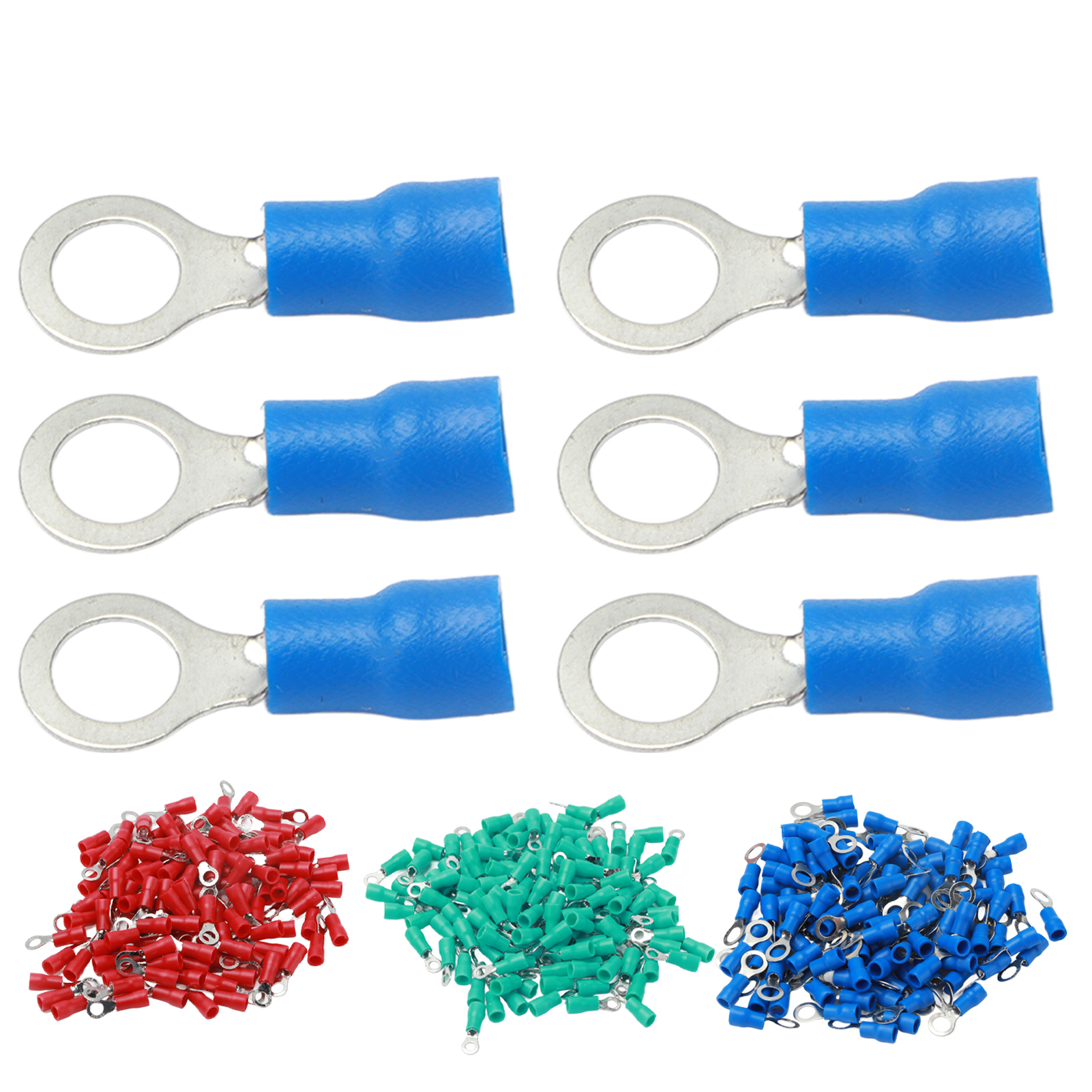 100x Pre Insulated Ring Crimp Terminals Copper PVC Wire Connector AWG 22‑16 - Picture 27 of 33