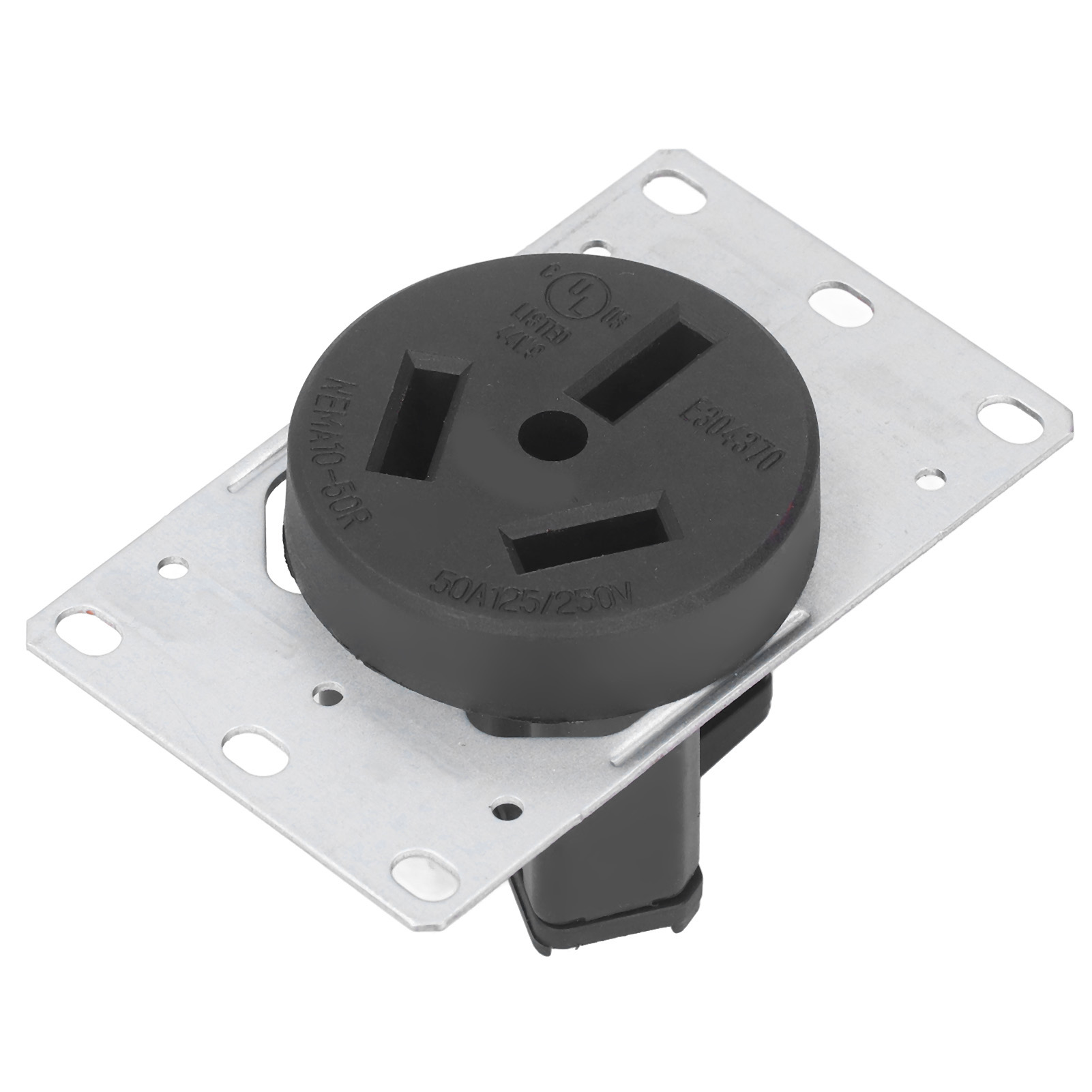 50A 125V 250V NEMA 10-50R Receptacle Outlet With Brass Contacts PA66 Plastic - Picture 18 of 22