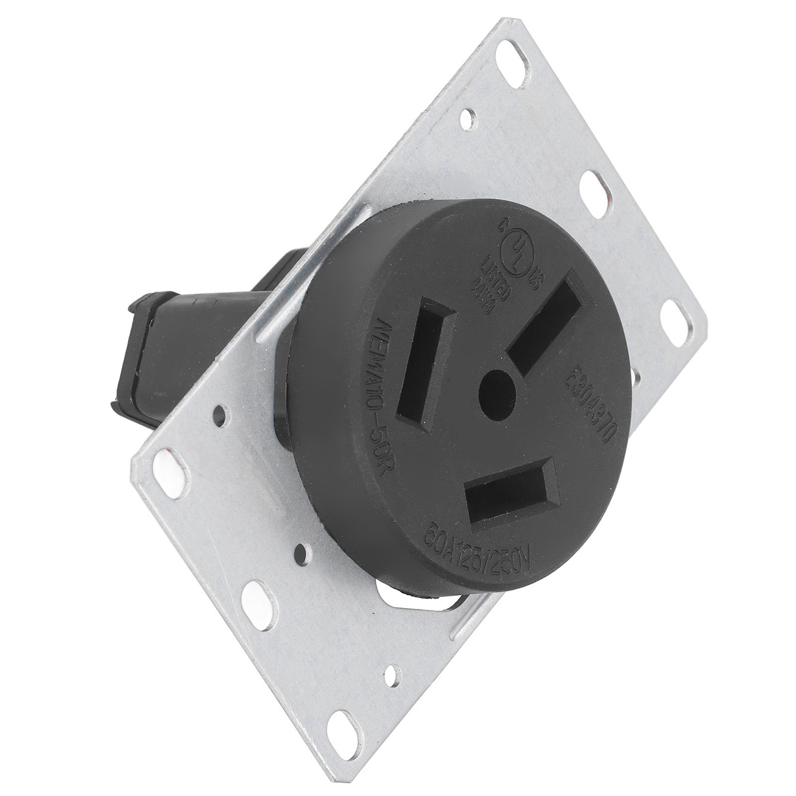 50A 125V 250V NEMA 10-50R Receptacle Outlet With Brass Contacts PA66 Plastic - Picture 21 of 22