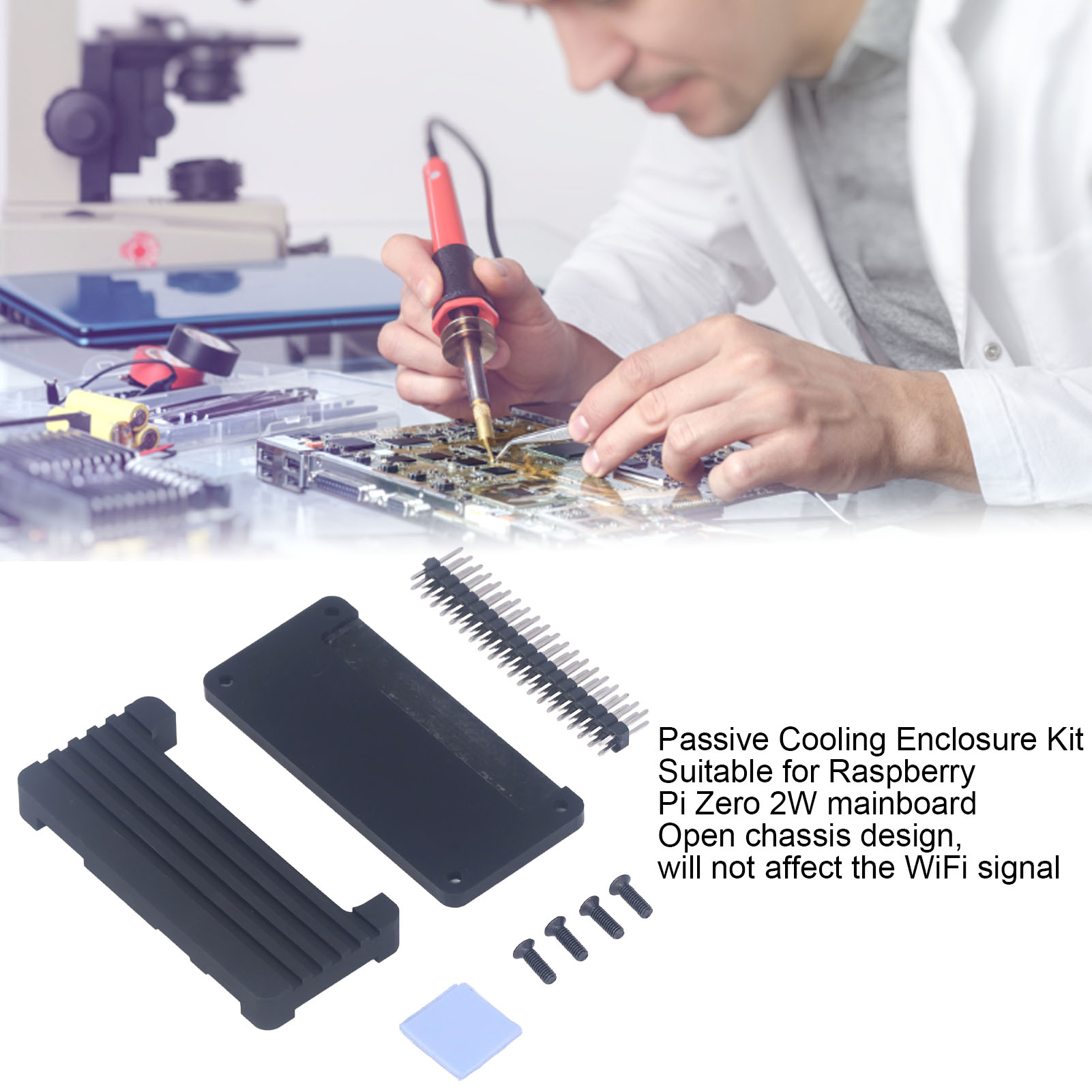 Cooling Case Acrylic Bottom Shell Passive Cooling Enclosure For ♡ - Zdjęcie 16 z 18