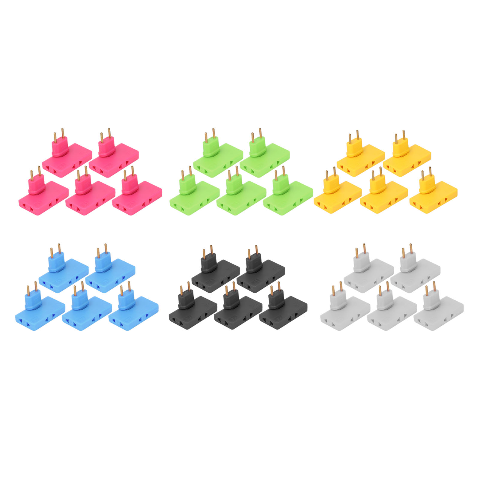 5x EU Socket Converter Cordless 180° Extension 1 To 3 EU Plug Adapter 110‑250V - Picture 31 of 38