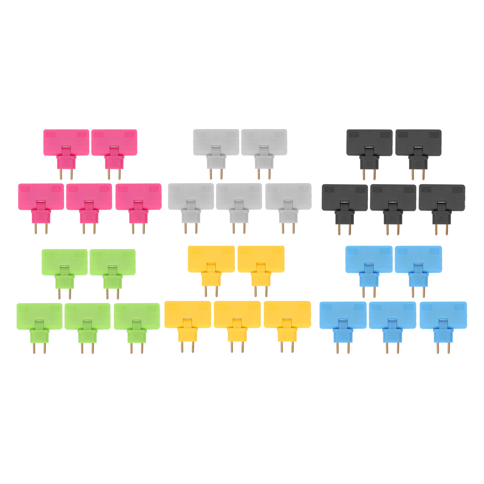 5x EU Socket Converter Cordless 180° Extension 1 To 3 EU Plug Adapter 110‑250V - Picture 29 of 38