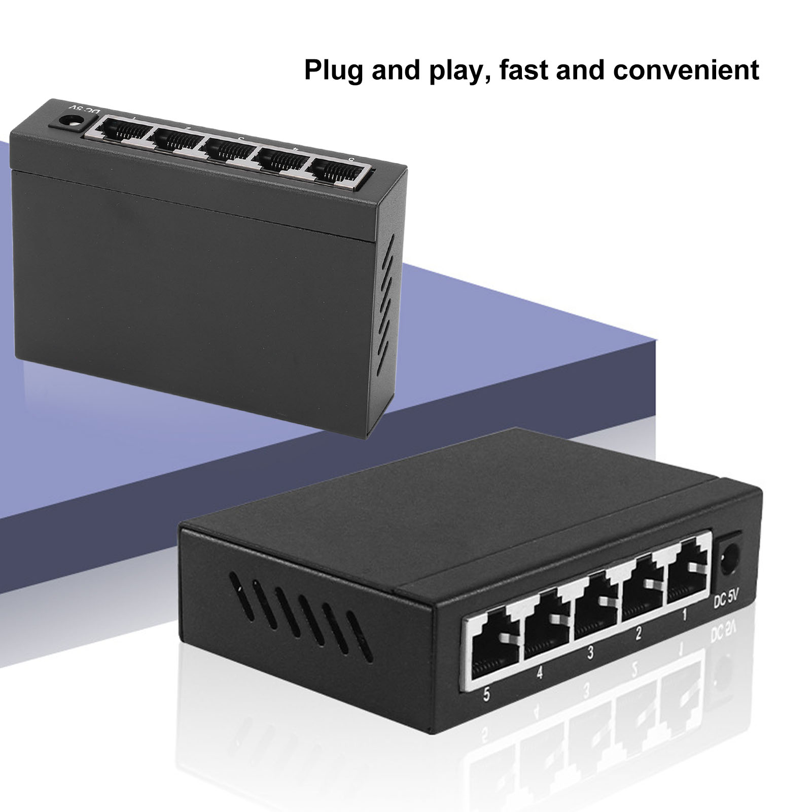 Commutateur Ethernet De Bureau Non Géré 5 Ports Répartiteur Ethernet De Bureau - Zdjęcie 17 z 18