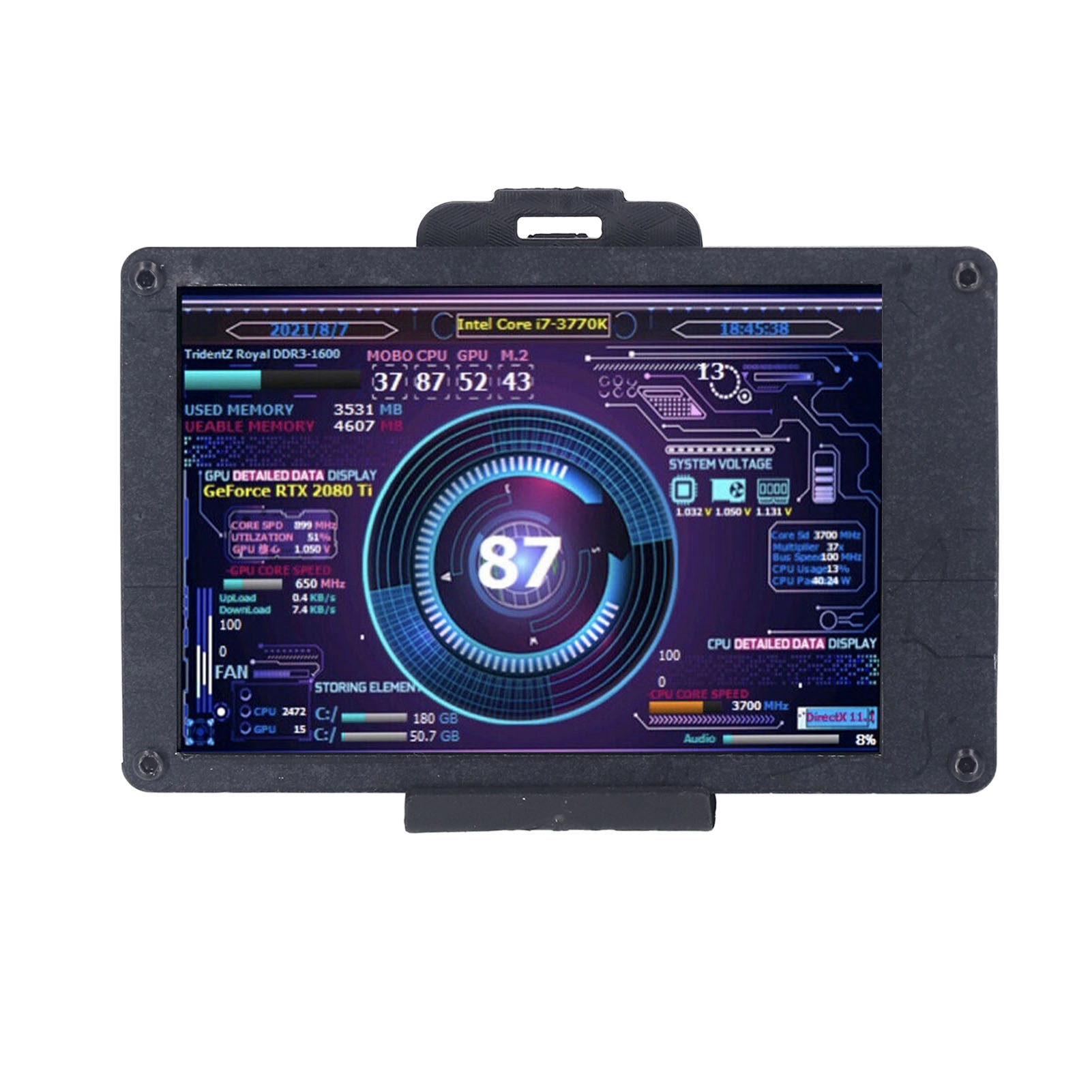 USB Mini Screen Brightness 3.5in IPS Computer Temp CPU RAM Monitor For - Picture 26 of 28