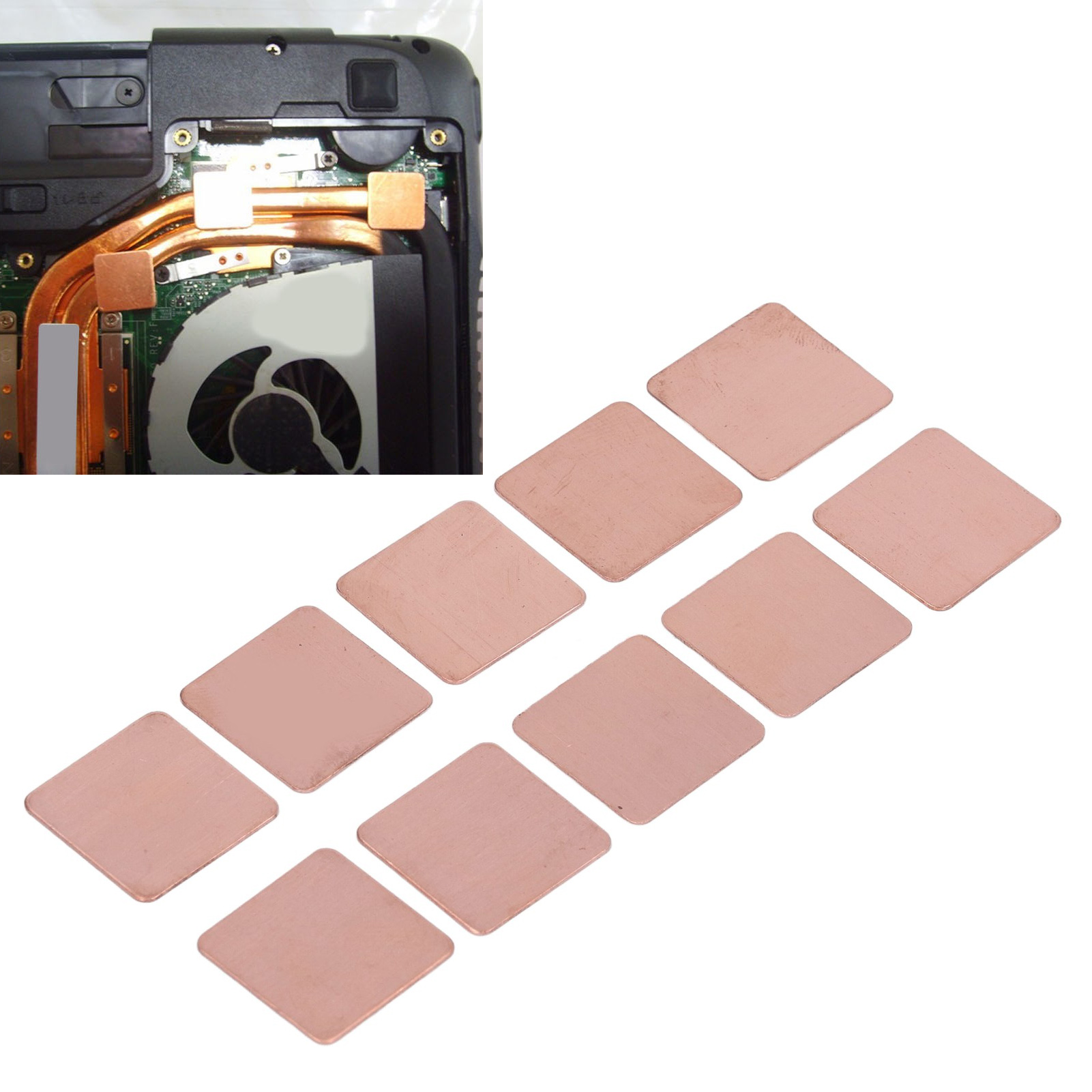 Heatsink Copper Pad Shim Quick Cooling Heat Sink Thermal CPU Cooler Kit♡ - Afbeelding 26 van 31