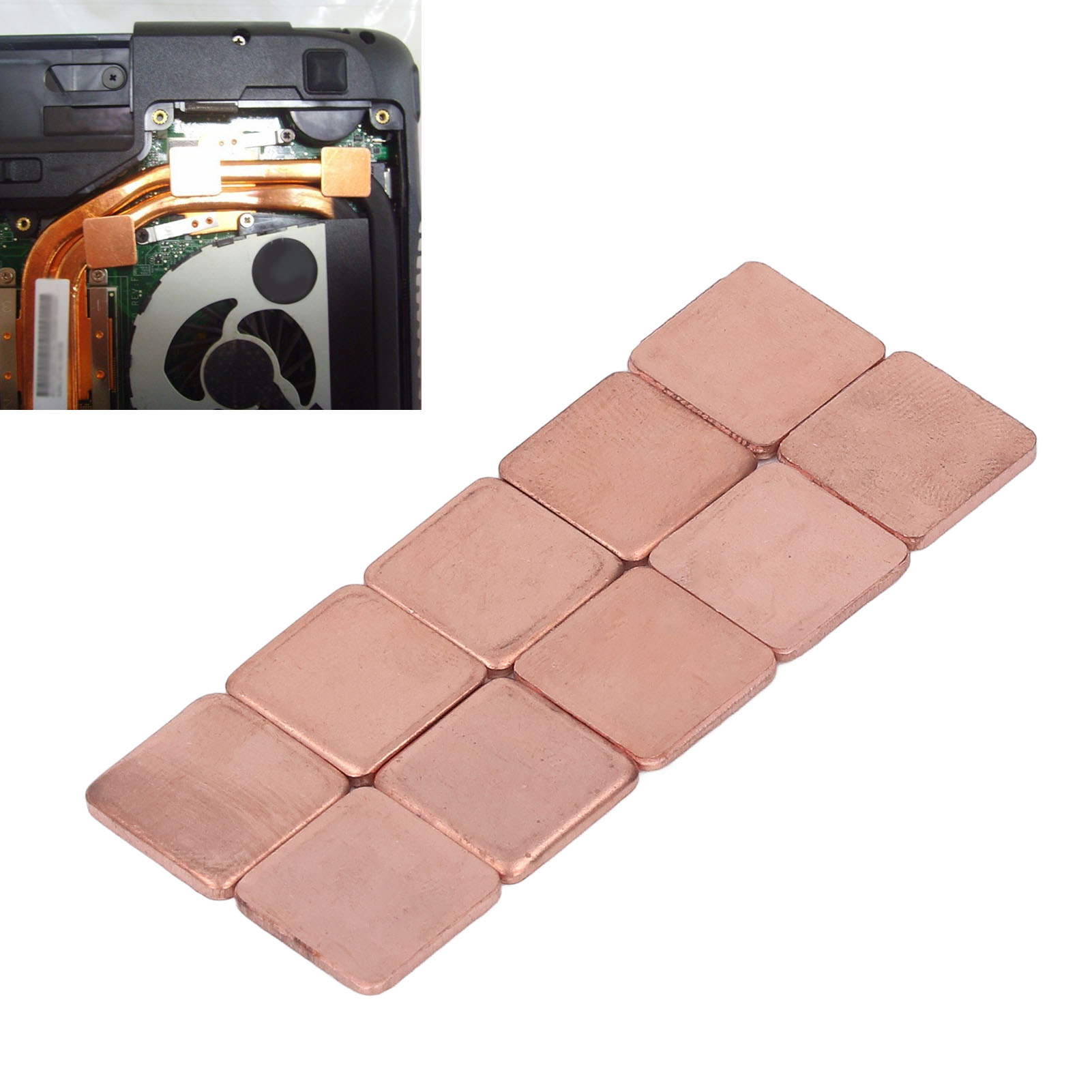 Lot De 20 Cales De Dissipateur Thermique En Cuivre 15 X 15 Mm Pour Processeur Gr - Zdjęcie 13 z 18