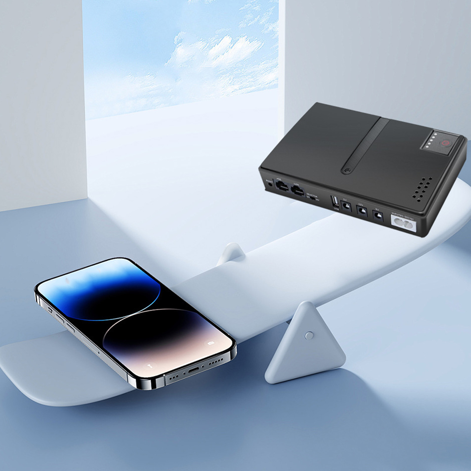 Uninterruptible Power Supply Compact UPS Battery Backup For Router Camera Spare - Picture 14 of 18