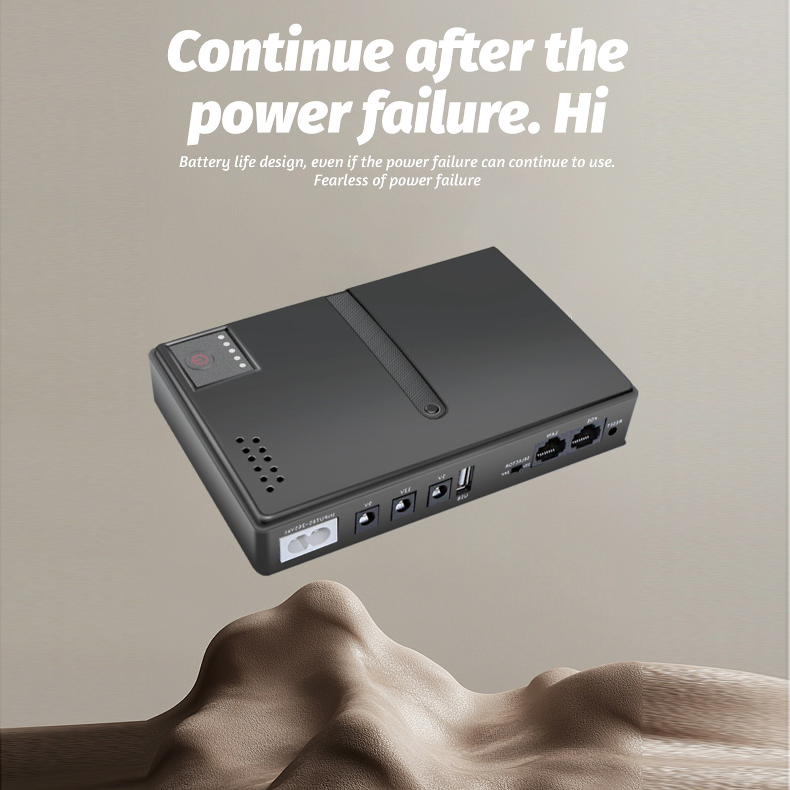 Fuente de Alimentación Ininterrumpida 15V 24V POE 5V 9V 12V USB 18W DC UPS Batería de Respaldo - Imagen 25 de 30