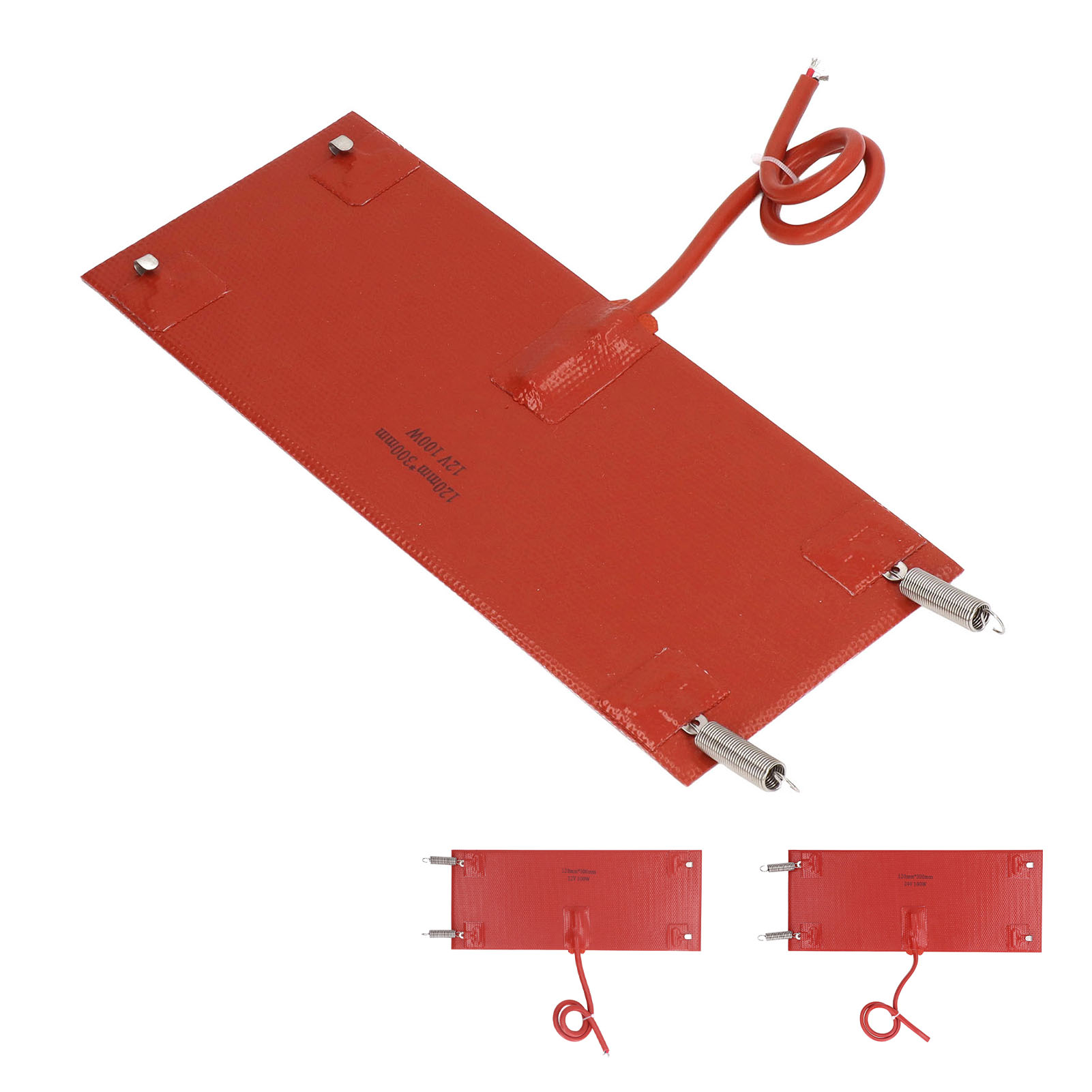 Silicone Heating Pad Waterproof Heater Mat Warmer 300x120mm 100W For Vehicle Car - Picture 27 of 29