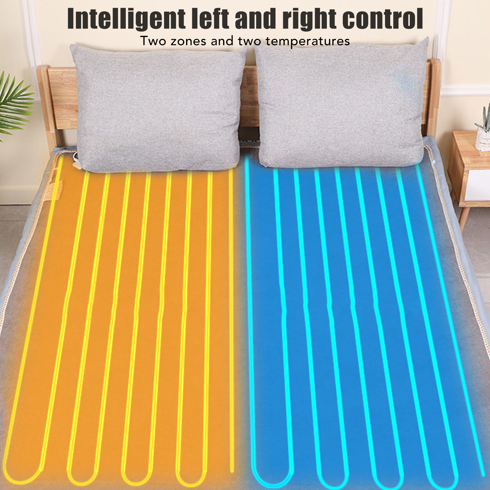 Manta Eléctrica con Interruptor Inteligente para Dormitorio Hogar Gris♡ - Imagen 14 de 21