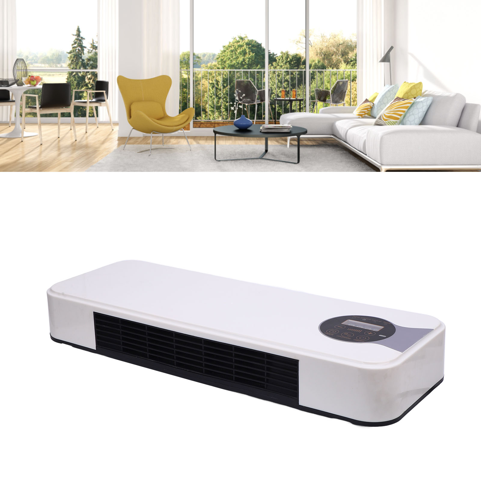 Electric Wall Space Heater CoolerWall Mounted Heater For Bedroom Bathroom . - Picture 28 of 30