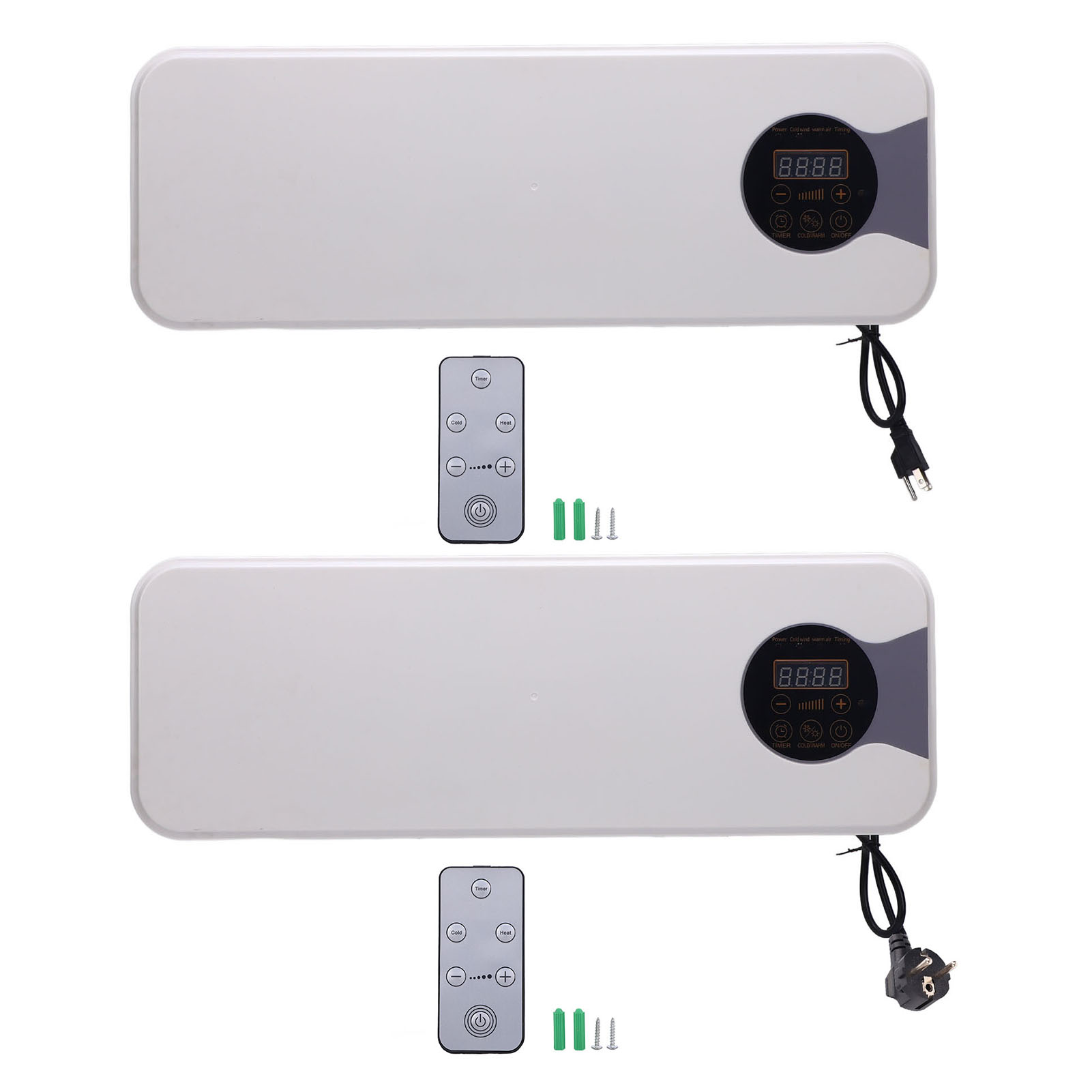 Electric Wall Space Heater CoolerWall Mounted Heater For Bedroom Bathroom . - Picture 30 of 30