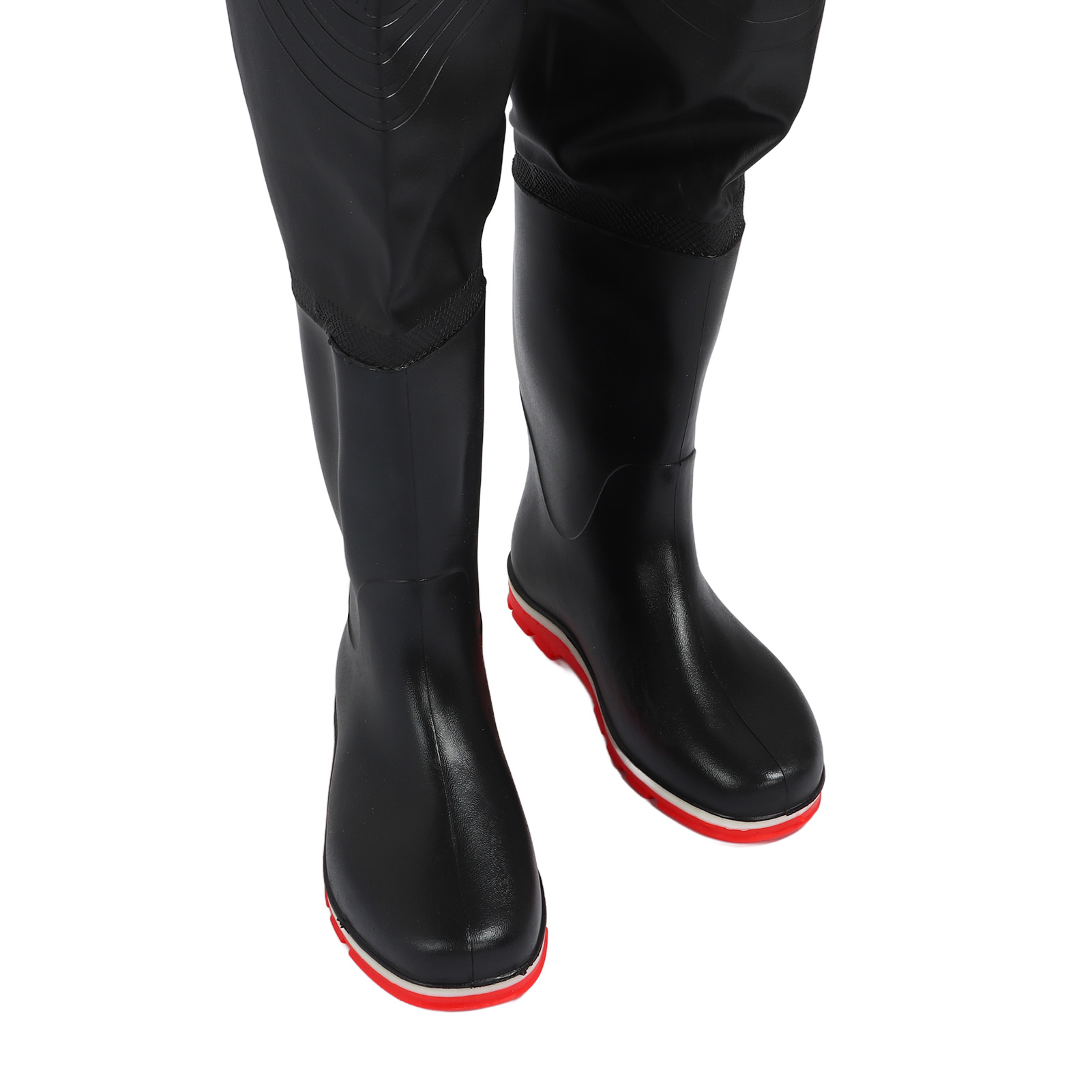 (46)Chest Wading Pants PVC Waterproof Better Grip Hard Wearing Lightweight