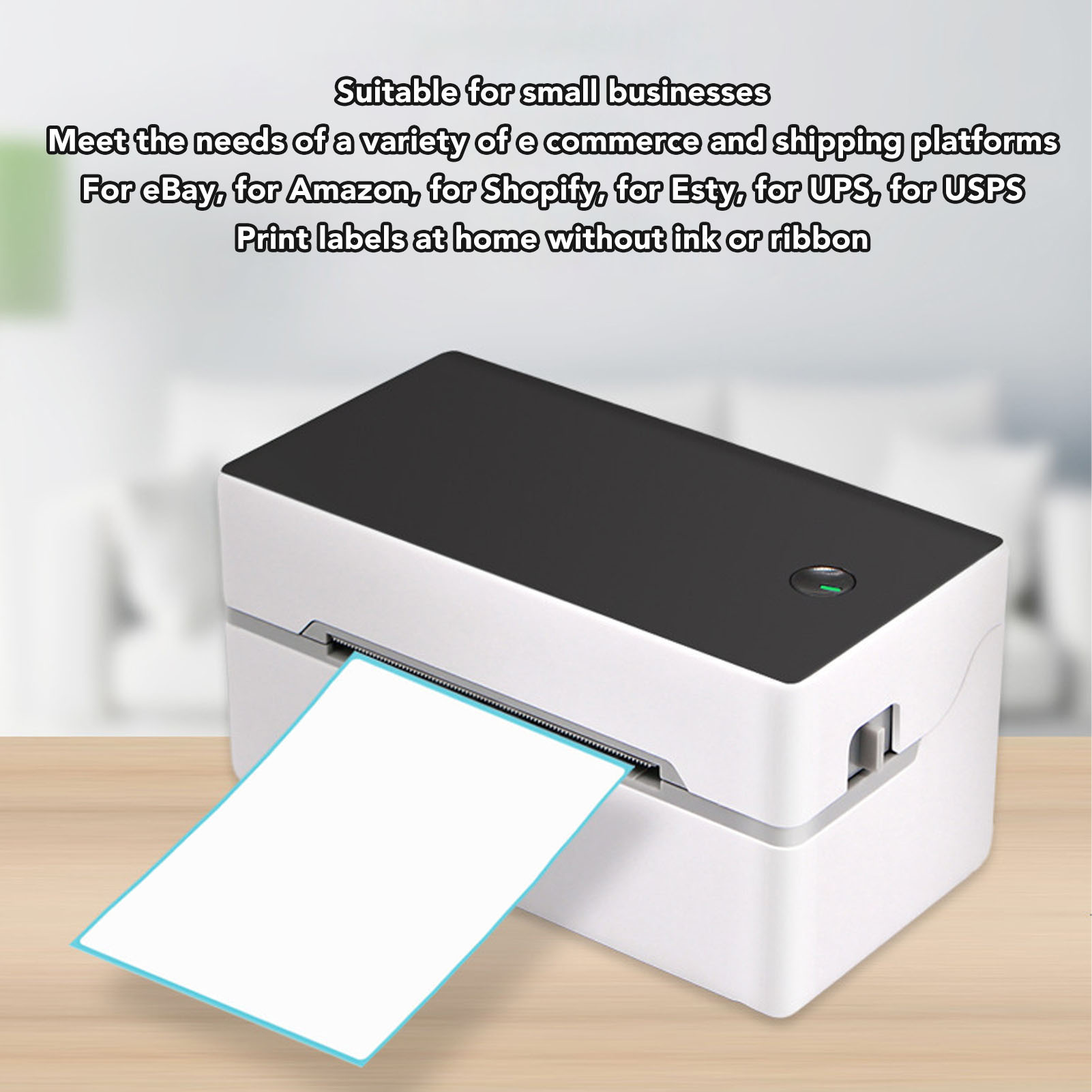 Imprimante D'étiquettes Thermique Sans Fil Pour Expédition De Colis Petite Entr - Zdjęcie 13 z 18