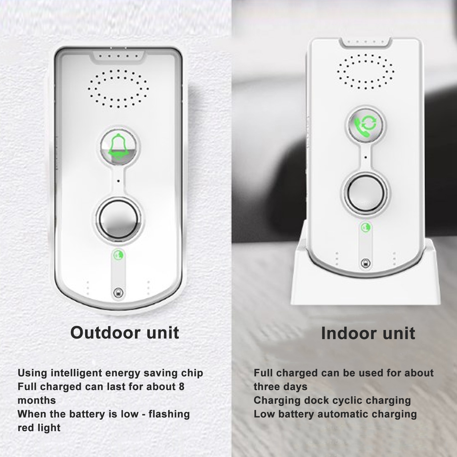 2 Way Wireless Voice Intercom 1000m Long Range 38 Ringtones Adjustable Volume - Picture 17 of 18
