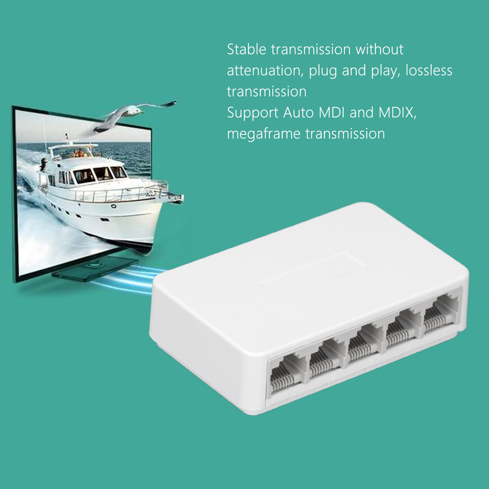 Commutateur Réseau Ethernet 5 Ports Répartiteur Ethernet 1 0 Gbit/s Concentrat - Zdjęcie 17 z 18