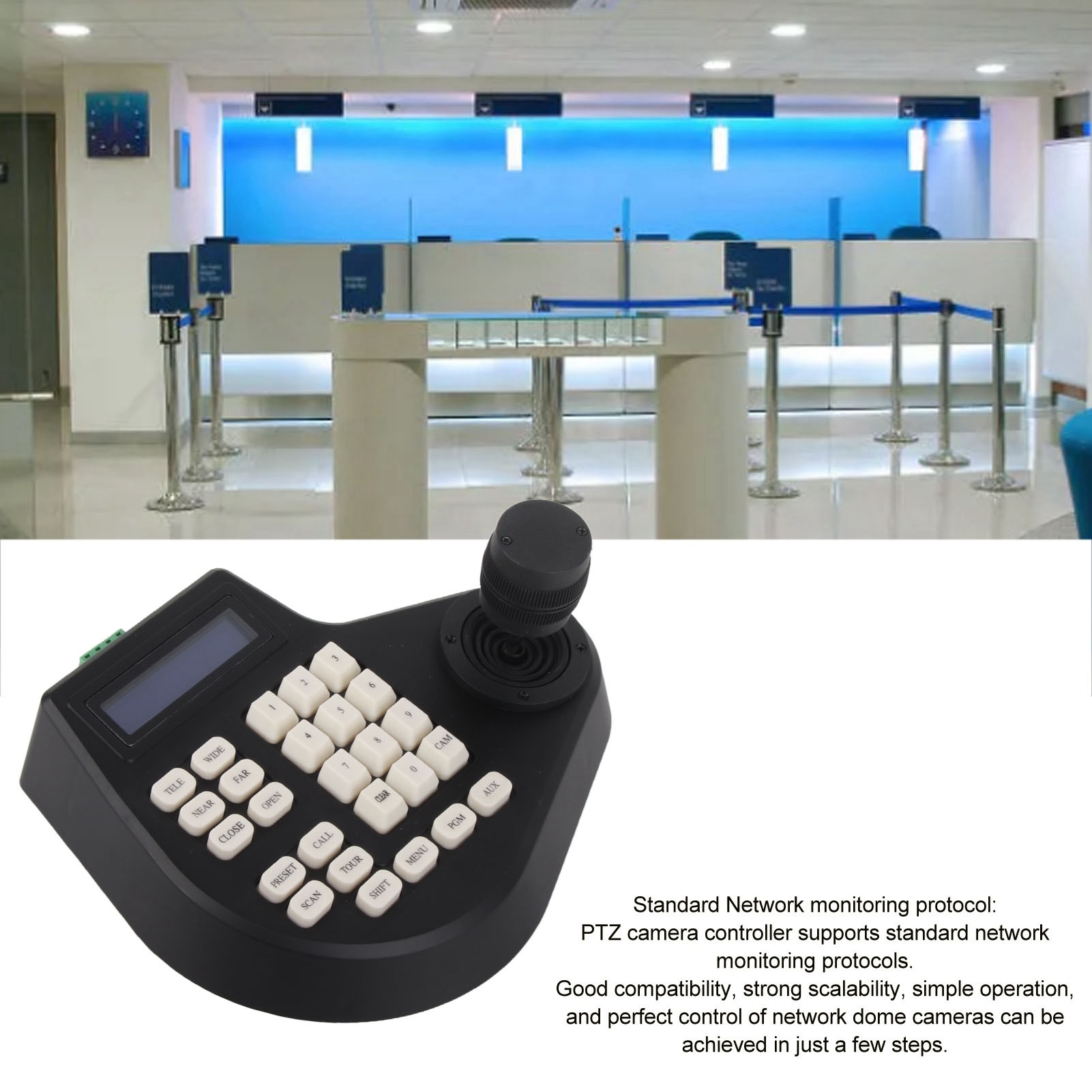 3D PTZ Camera Keyboard RS485 PTZ Joystick Controller LCD Display Control Device - Picture 24 of 32