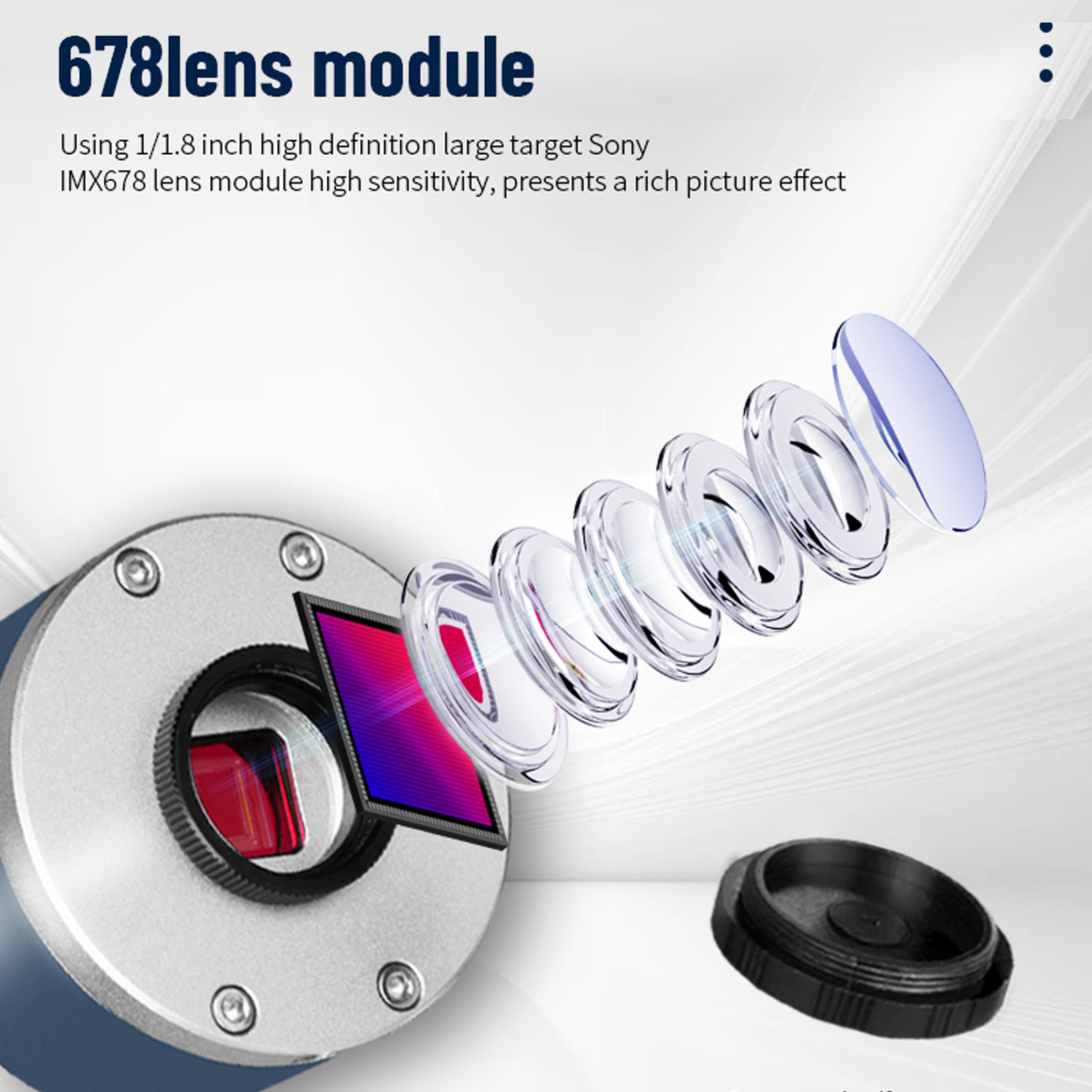 4K Microscope Camera for IMX678 Lens 1/1.8 Inch Sensor Photo Video Camera Dual