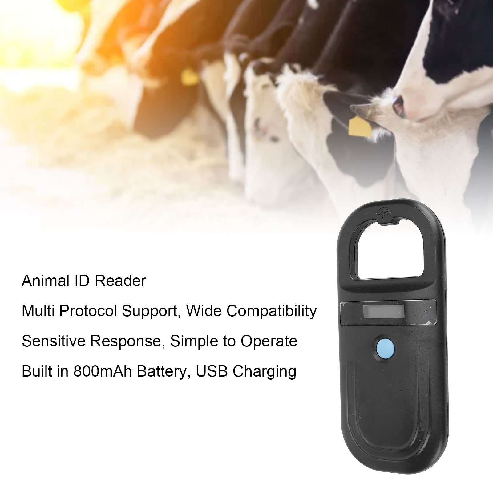 Portable Animal ID Reader 134.2KHz Pet Microchip Scanner Support Tool Kit - Picture 29 of 30
