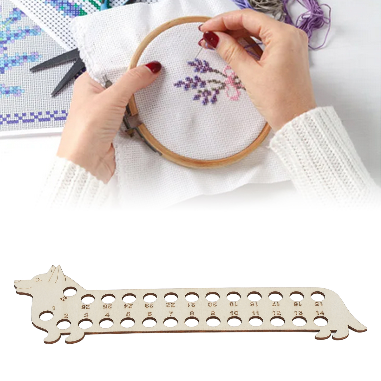 Embroidery Thread Organizer Board Animal Shape Stitch Floss Holder Hot - Picture 15 of 21