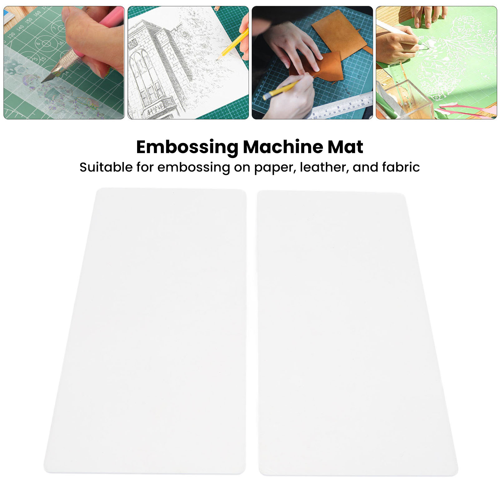 2PCS Embossing Mat Plates 3mm Thick Acrylic Backing Pad For Paper Leather - Picture 25 of 28