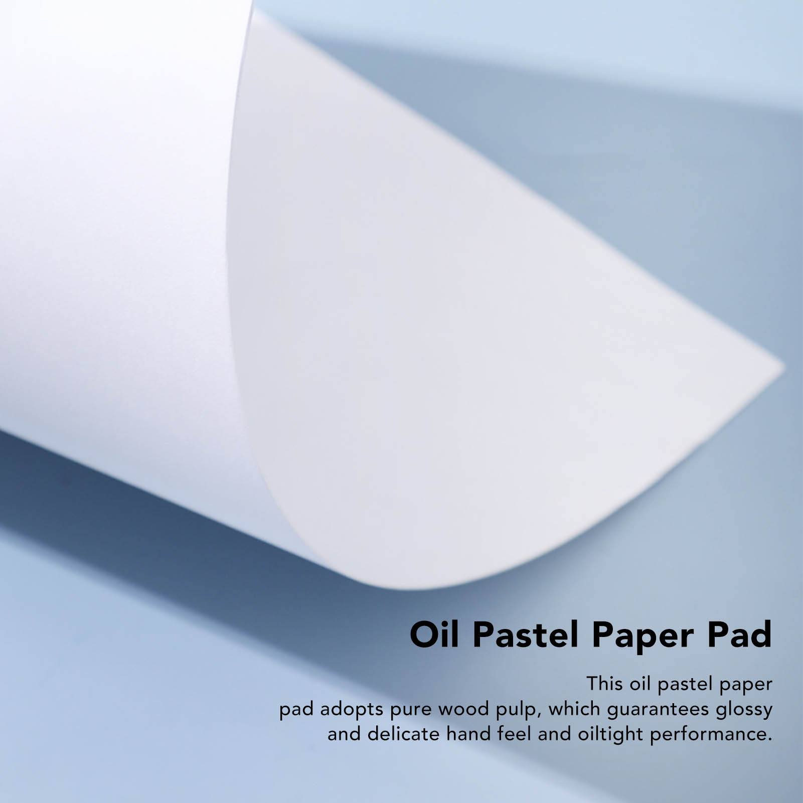 Oil Pastel Paper Pad, Oil Pastel Paper High Adhesion 3.9x3.9in Thick Glossy  For Ink