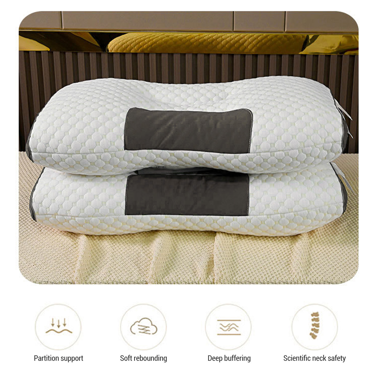 Memory Foam Pillow Core Neck Support Pillow Core For Back And Side Sleepers - Picture 29 of 30