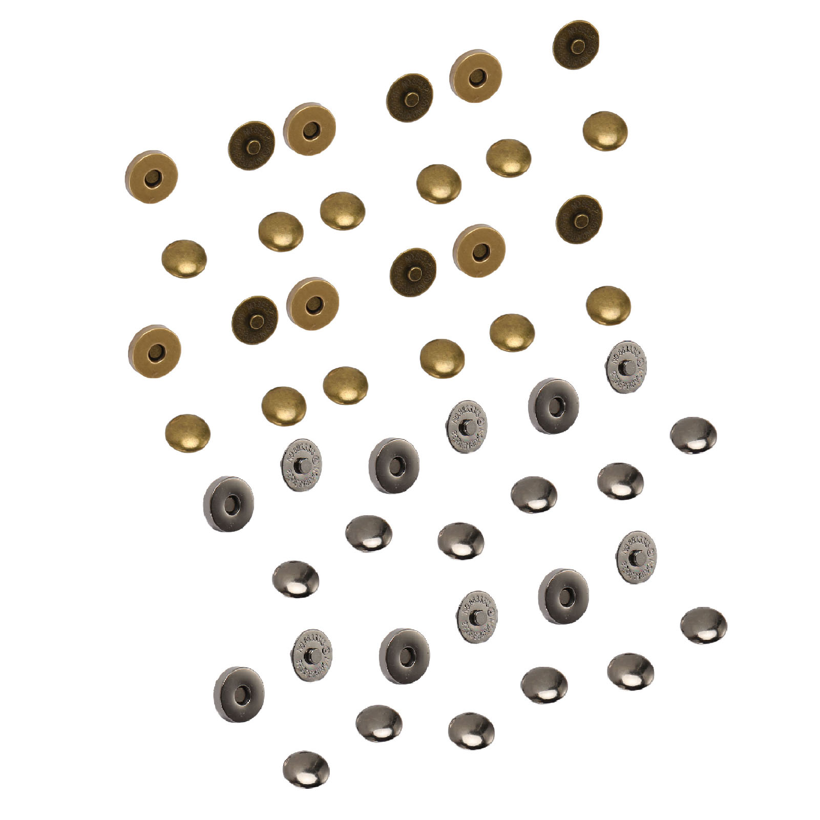 50 Sets Magnetic Snap Buttons 14x4mm Alloy Magnetic Button Clasp Snaps Kit ⊹ - Picture 26 of 30