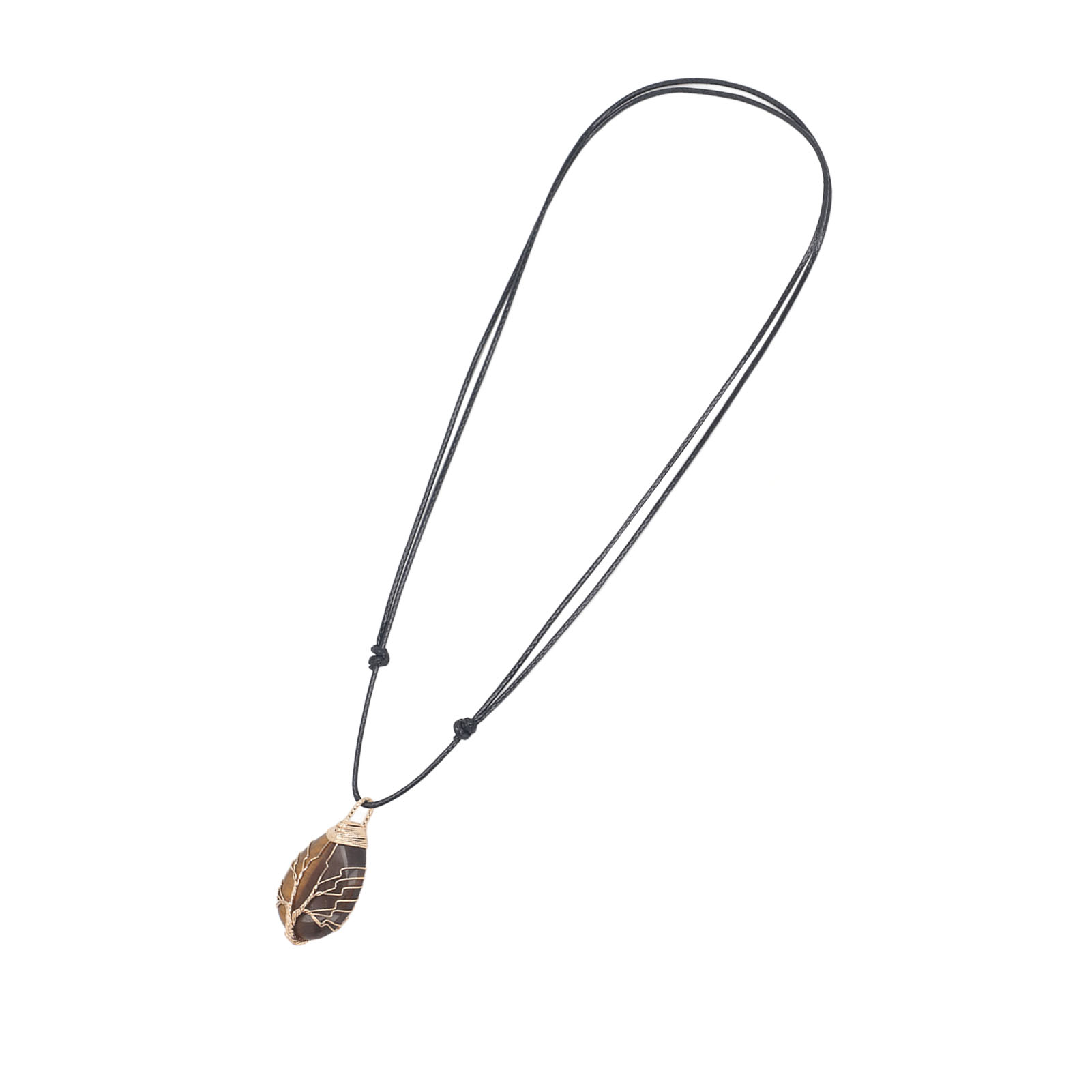 Crystal Quartz Stone Pendant Fashion Jewelry Wrapped Necklace Decor Ornament - Picture 20 of 21