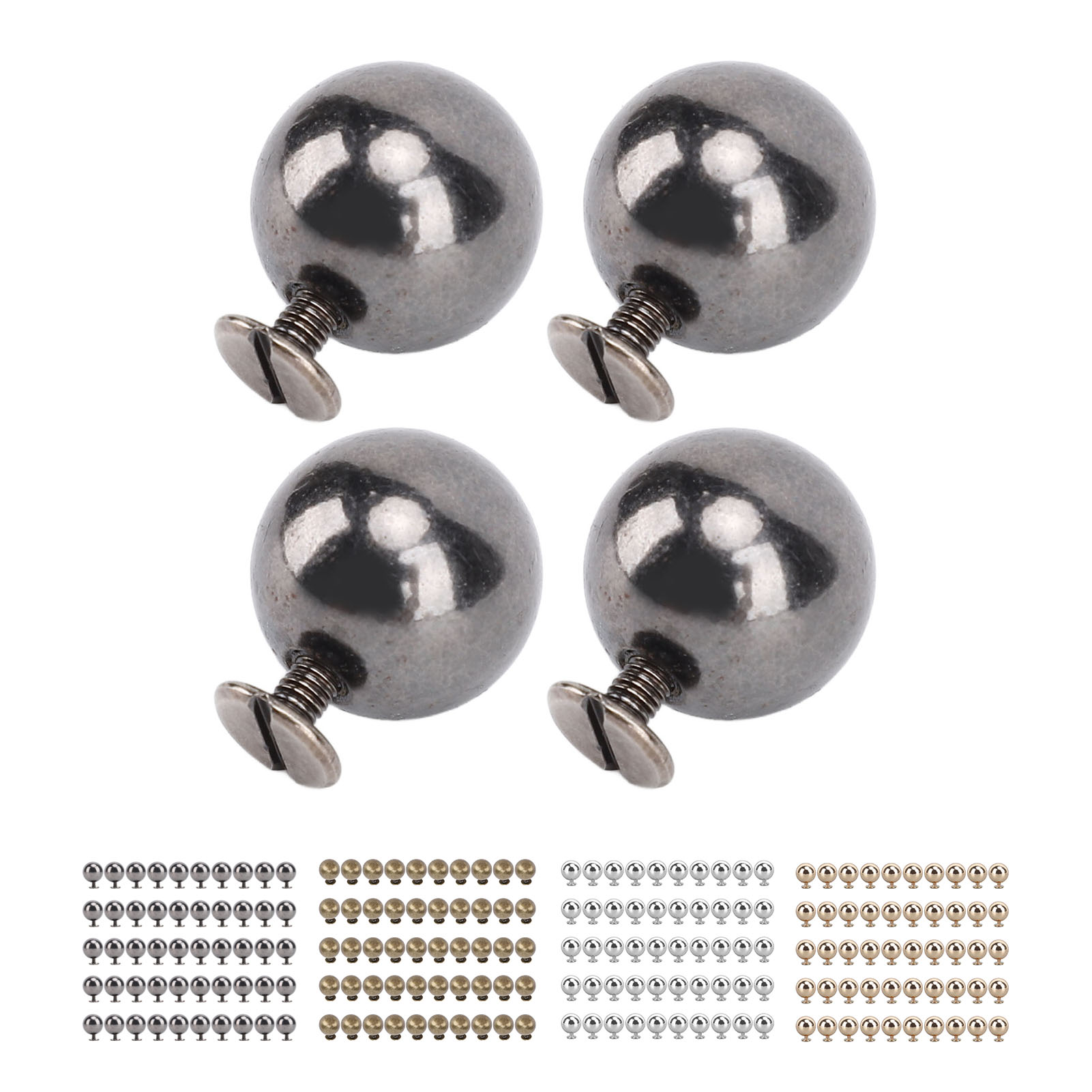 50Set Pearl Rivet Studs Clothing Metal Spikes Round Beads Decoration 12mm - Picture 36 of 36