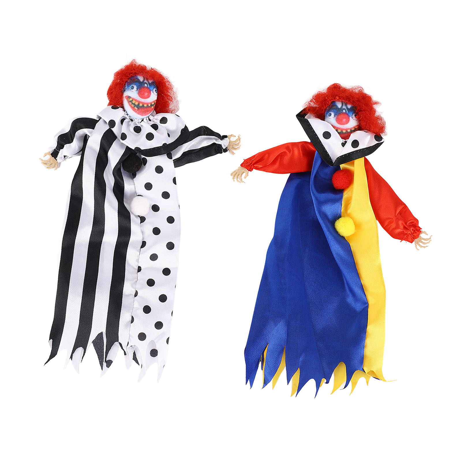 Halloween Clown Doll Spaventoso Eietante Clown Doll Decorazione Appeso Clown Doll - Foto 27 di 28