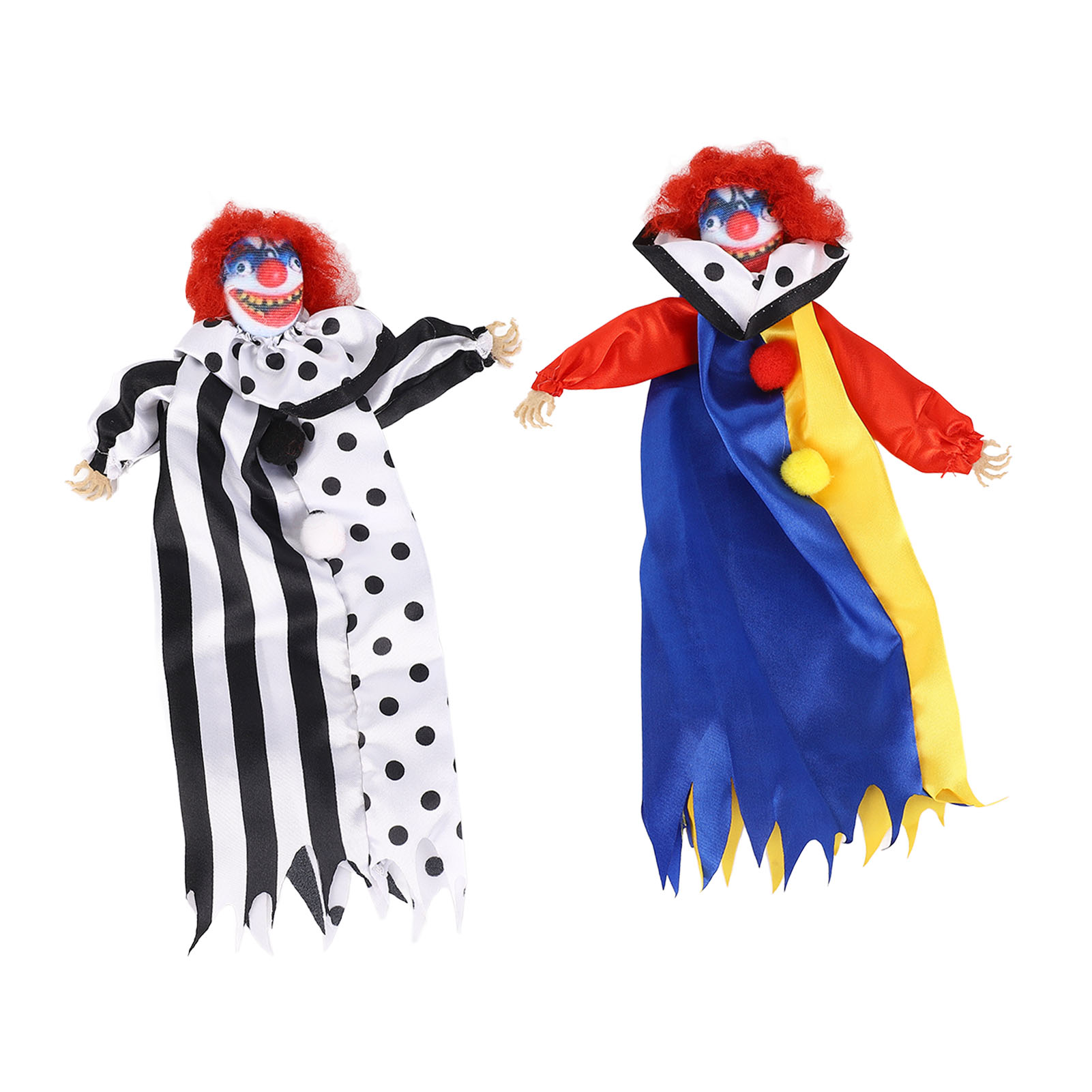 Halloween Clown Doll Spaventoso Eietante Clown Doll Decorazione Appeso Clown Doll - Foto 23 di 28