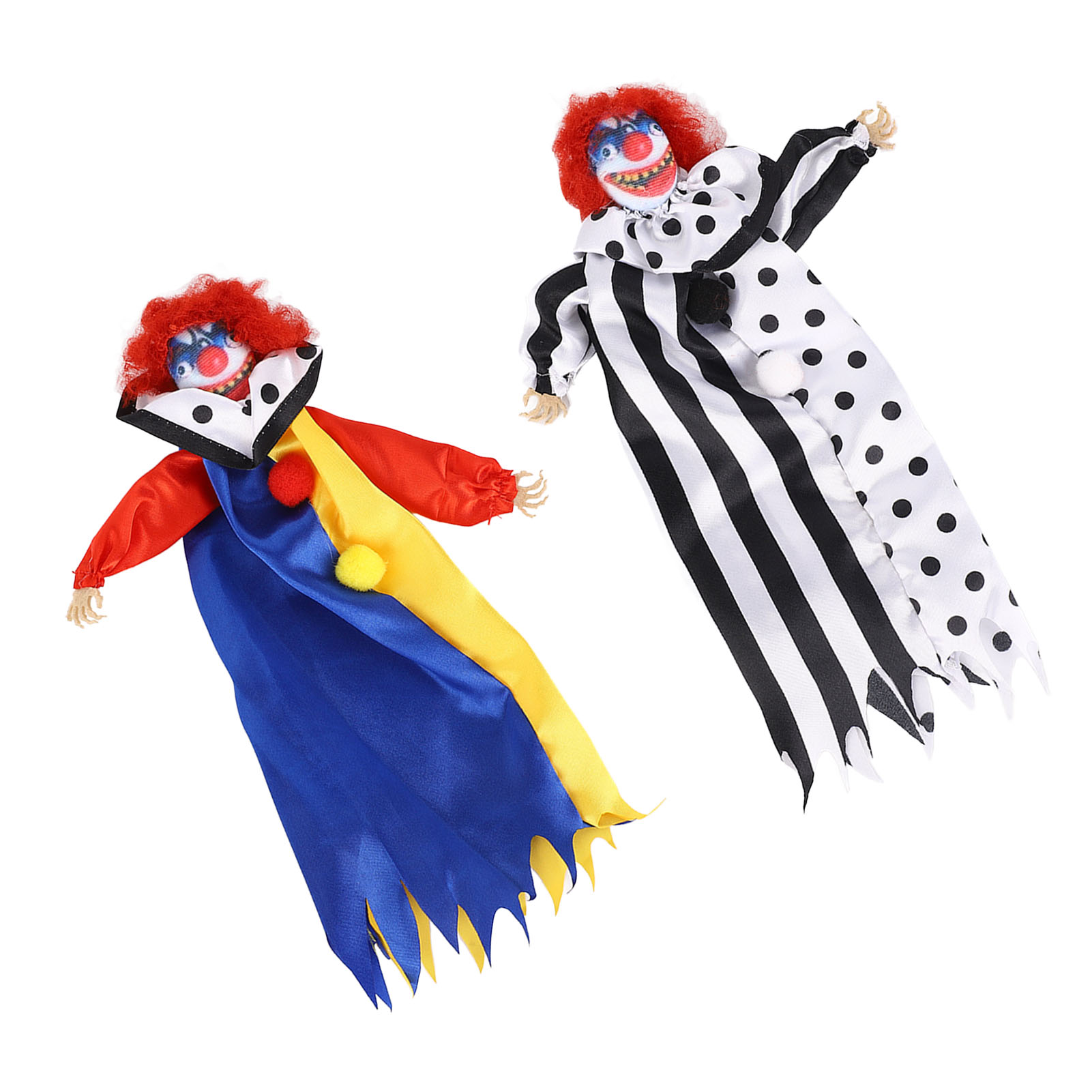 Halloween Clown Doll Spaventoso Eietante Clown Doll Decorazione Appeso Clown Doll - Foto 24 di 28