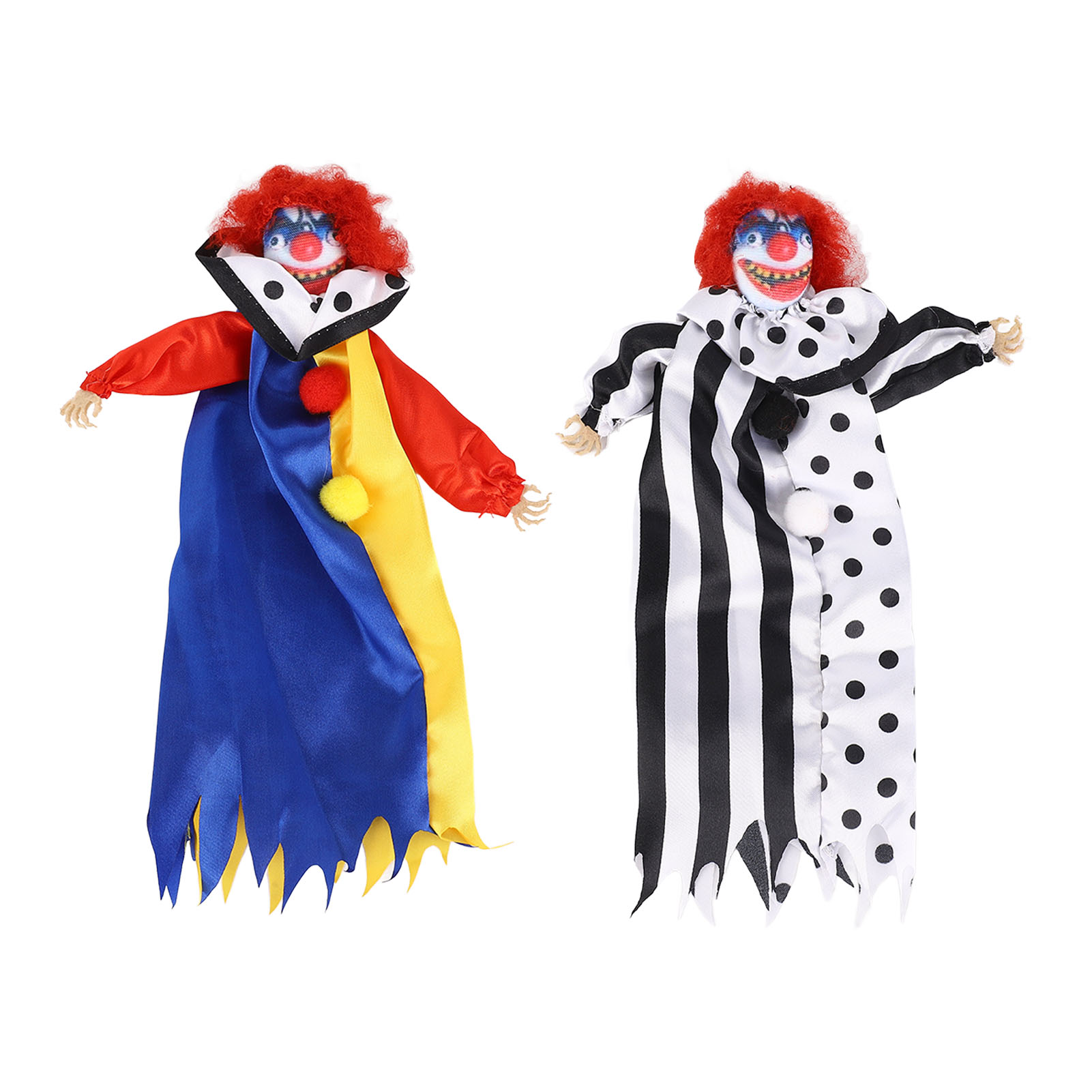 Halloween Clown Doll Spaventoso Eietante Clown Doll Decorazione Appeso Clown Doll - Foto 28 di 28