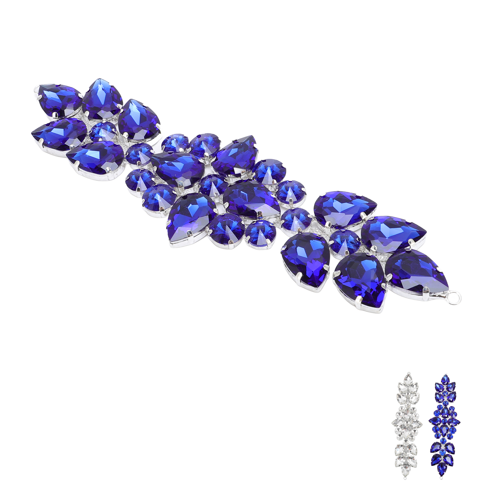 Crystal Glass Rhinestone Applique Exquisite Dazzling Flower Glass Rhinestone - Picture 14 of 18