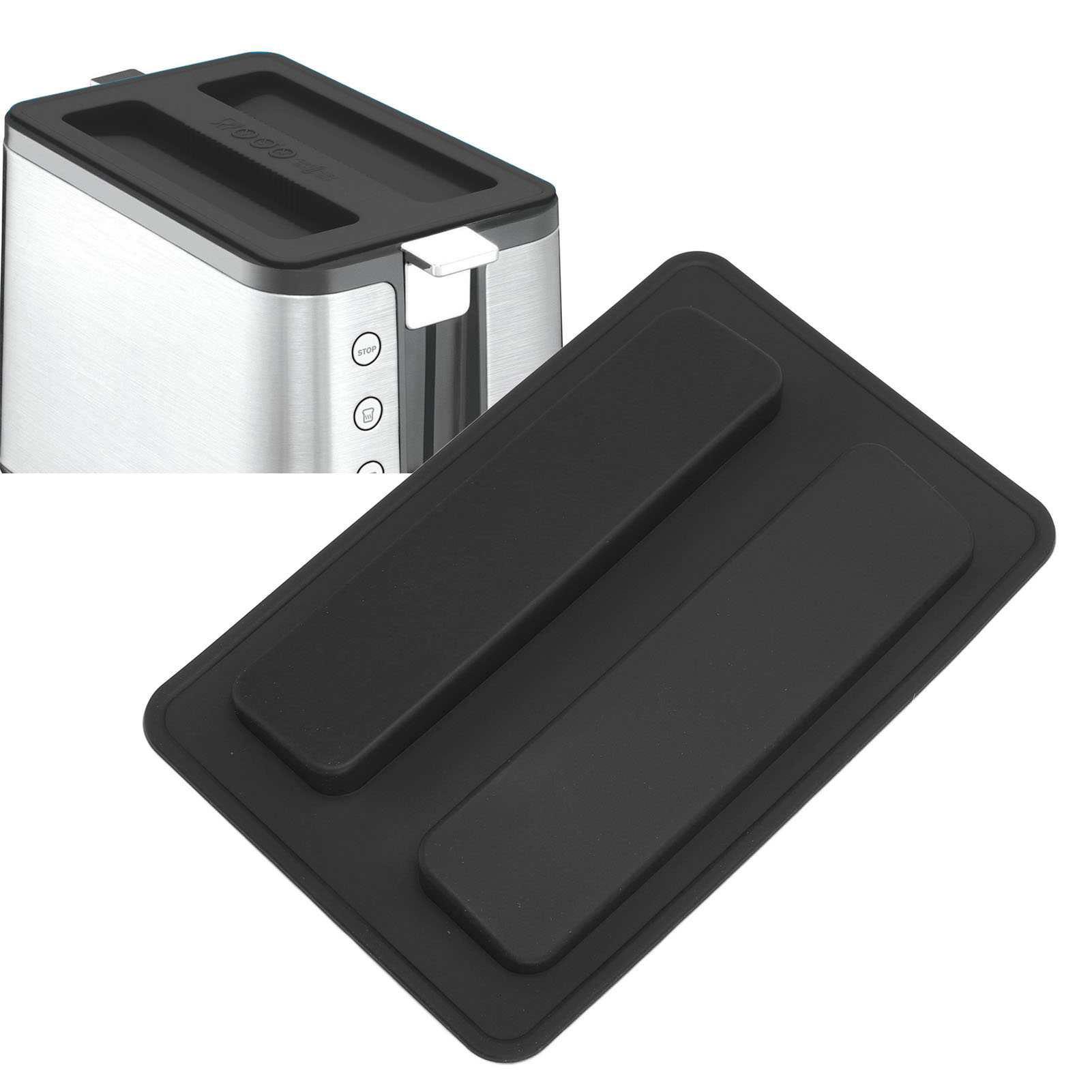 Silicone Toaster Cover 15.8x10.4x1.2cm Soft Flexible Reusable Bread Maker Lid - Picture 24 of 38