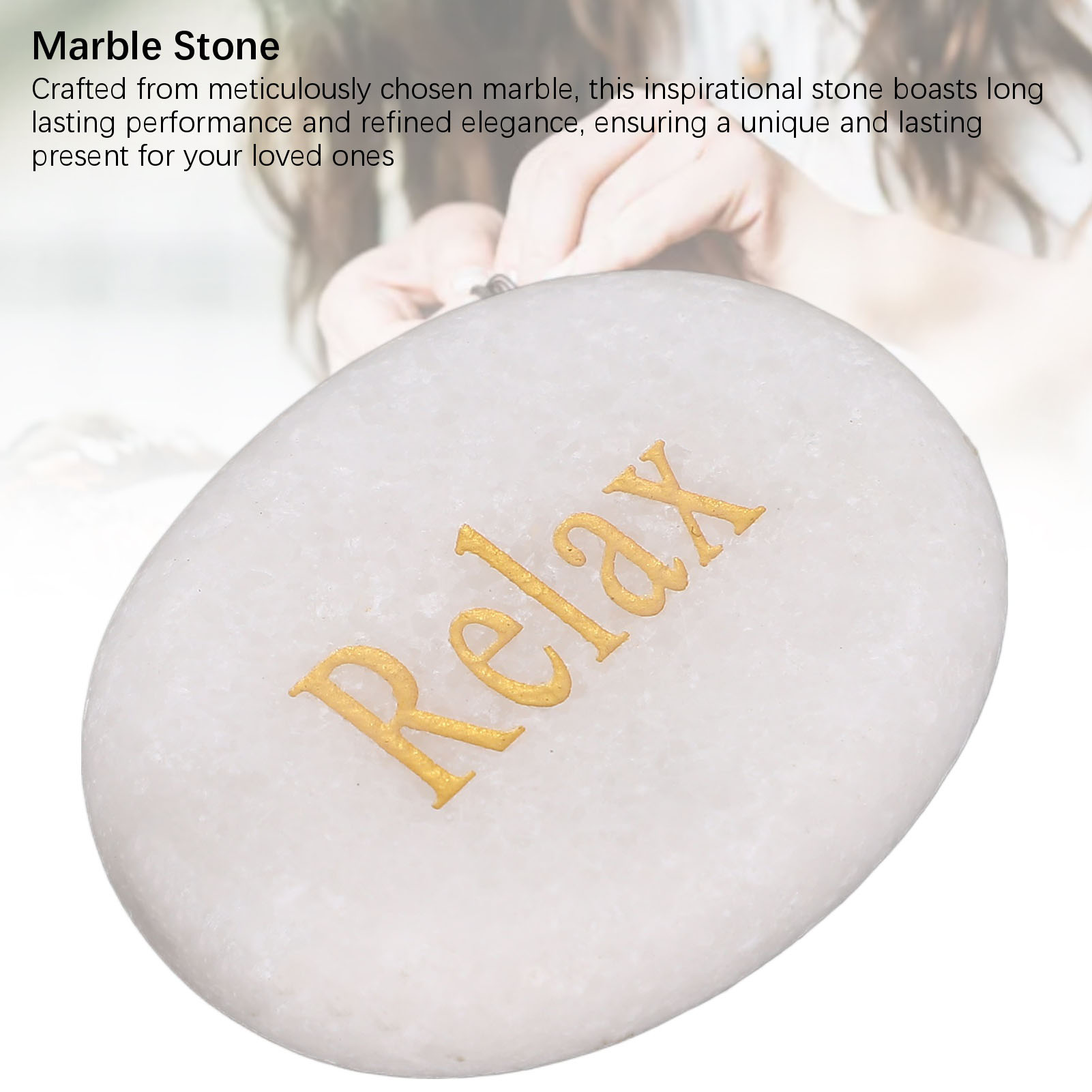 Inspirational Stone Engraved Letters Marble Stone Encouragement Decor Gift - Picture 26 of 32