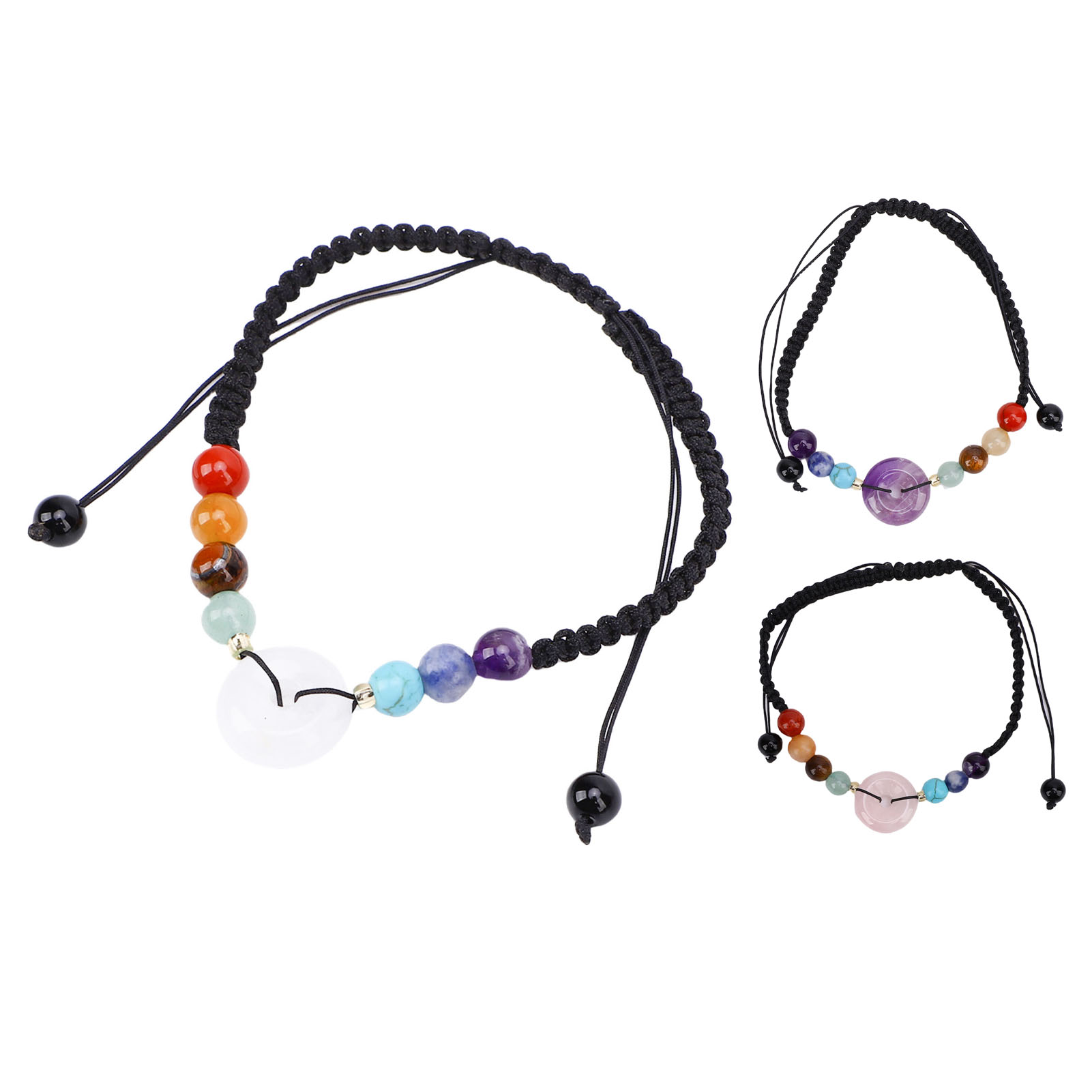 Kristall Stein Armband handgefertigt geflochtenes Seil Damen Perlenarmband - Bild 24 von 32