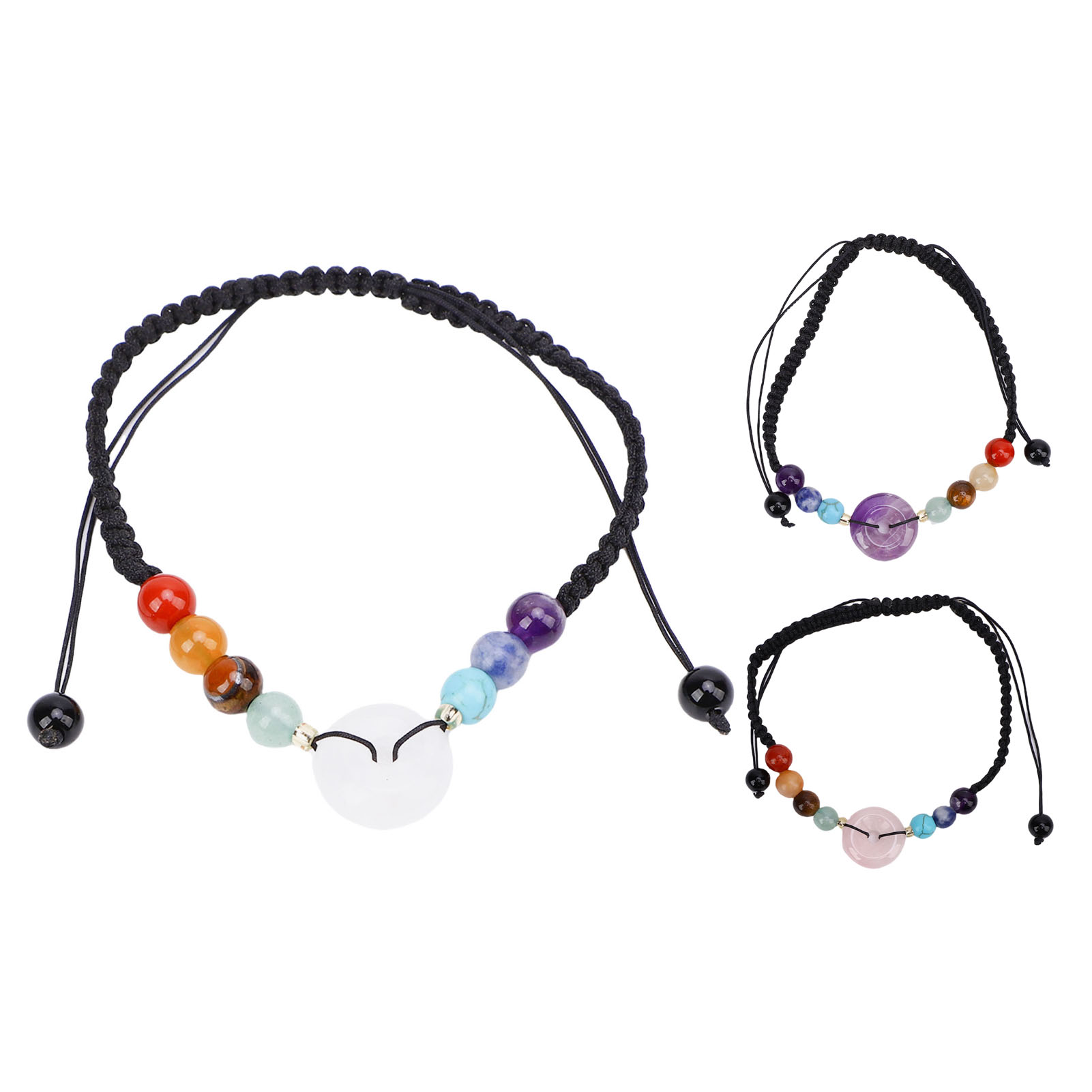 Kristall Stein Armband handgefertigt geflochtenes Seil Damen Perlenarmband - Bild 25 von 32
