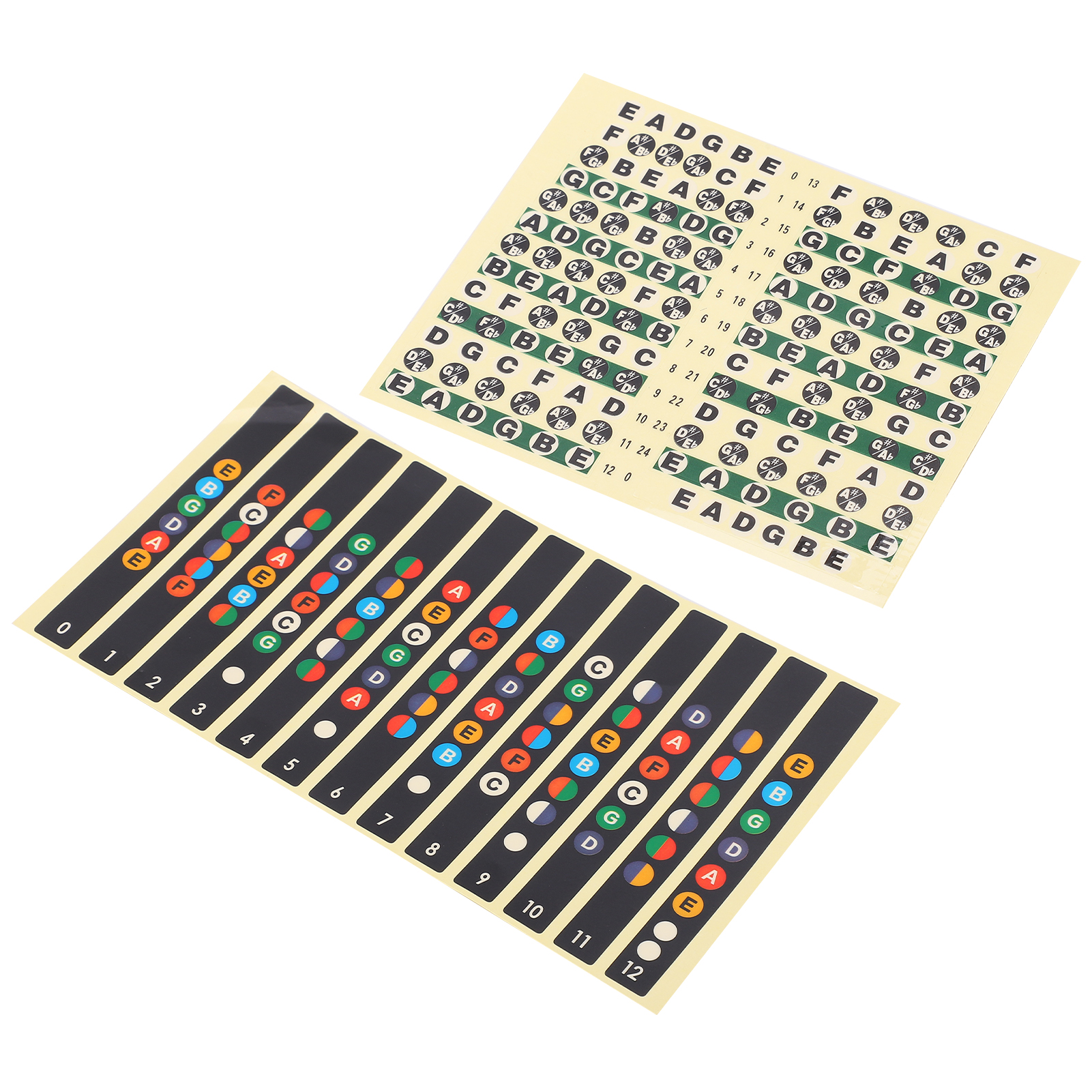 Adesivi tastiera chitarra autoadesivi accessori musicali tono 7 colori per Beg GMG - Foto 24 di 28