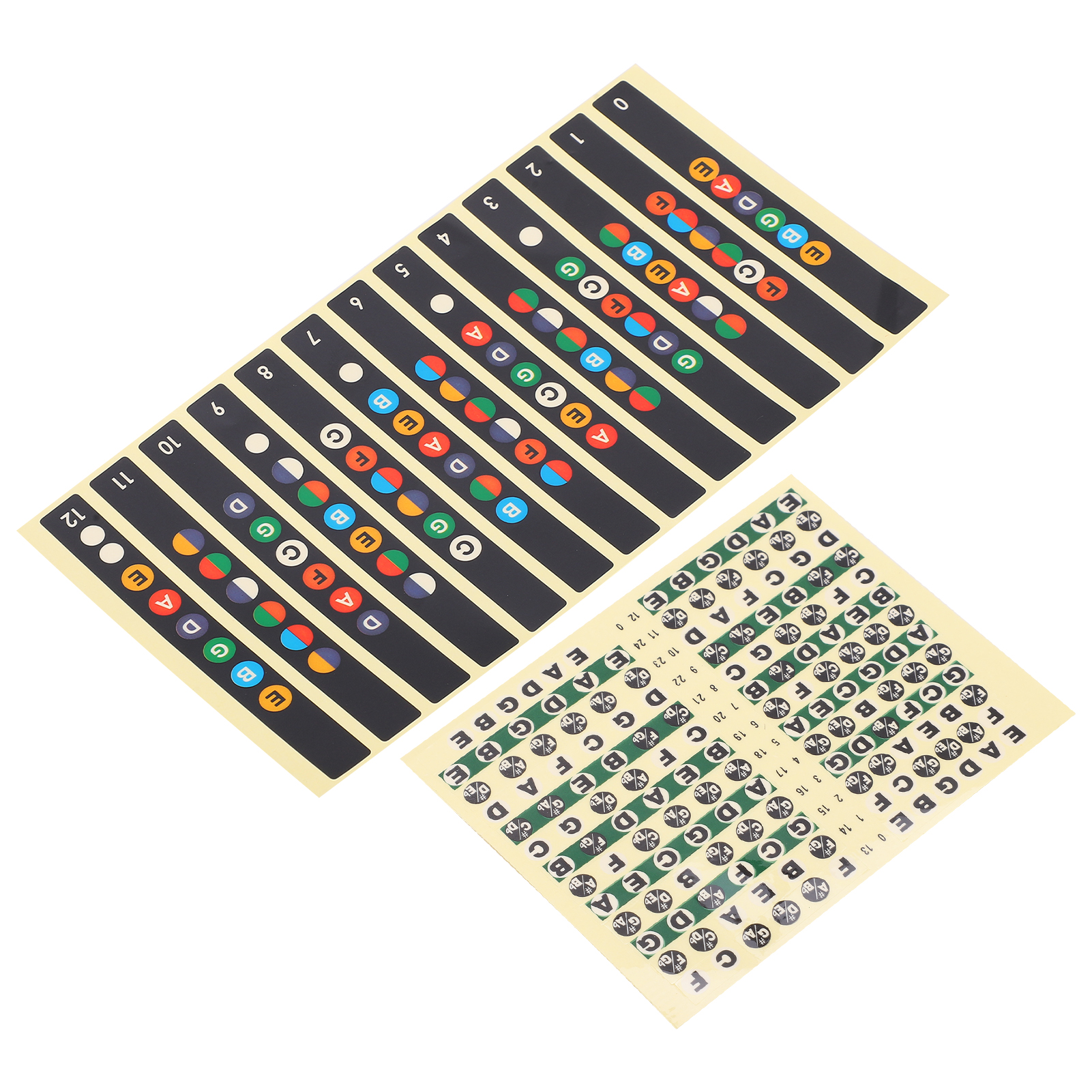 Adesivi tastiera chitarra autoadesivi accessori musicali tono 7 colori per Beg GMG - Foto 25 di 28
