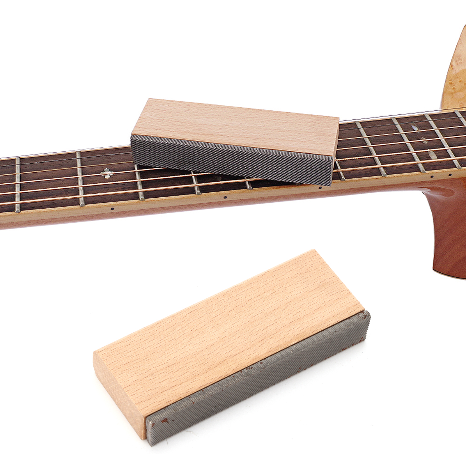 Blocco levigatura chitarra portatile acero metallo tasto livellamento strumento modellante Burr Re CHU - Foto 17 di 22