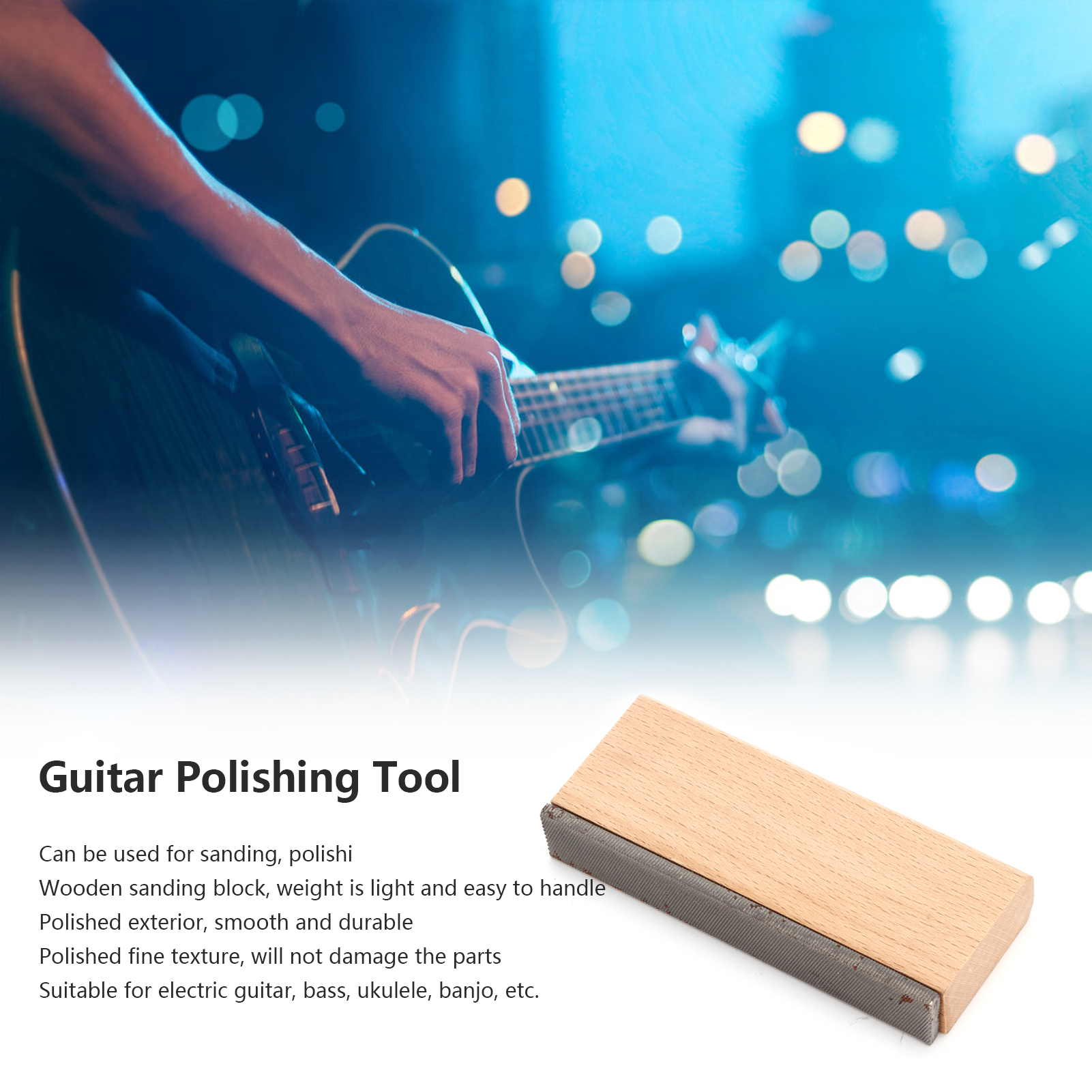 Blocco levigatura chitarra portatile acero metallo tasto livellamento strumento modellante Burr Re CHU - Foto 14 di 22