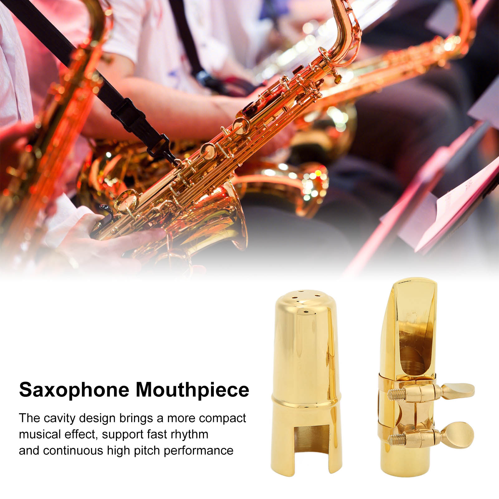 Saxophon Mundstück Kit Metall Für Althorn Alto Sax Mit Cap Kissen Instrument NTS - Bild 24 von 28